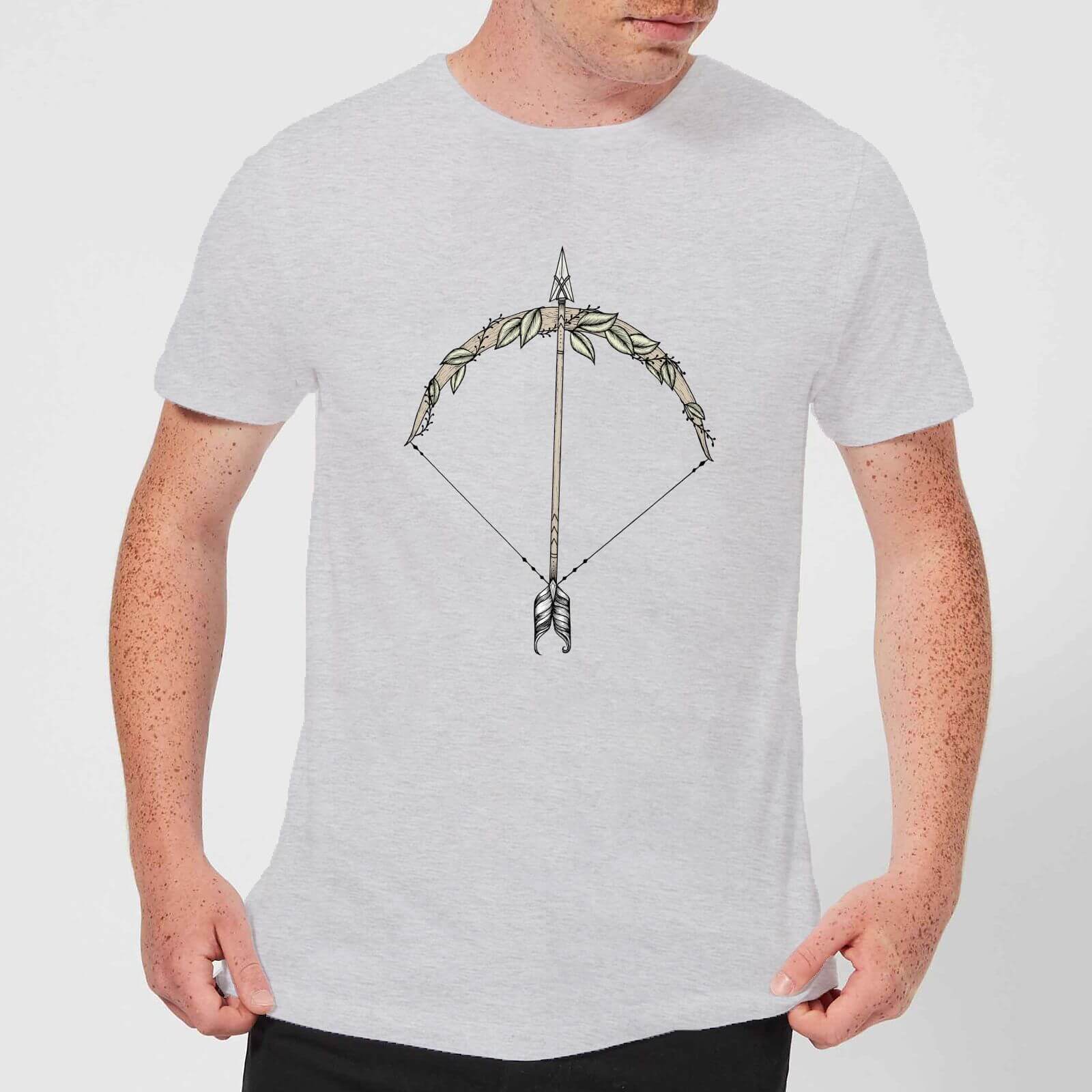 Barlena Bow and Arrow Men's T-Shirt - Grey - S - Grey