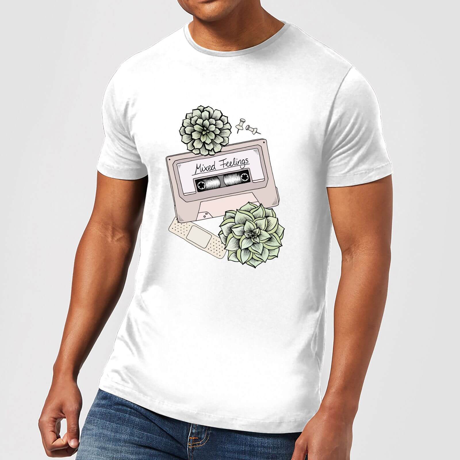 Barlena Mixed Feelings Men's T-Shirt - White - S - White