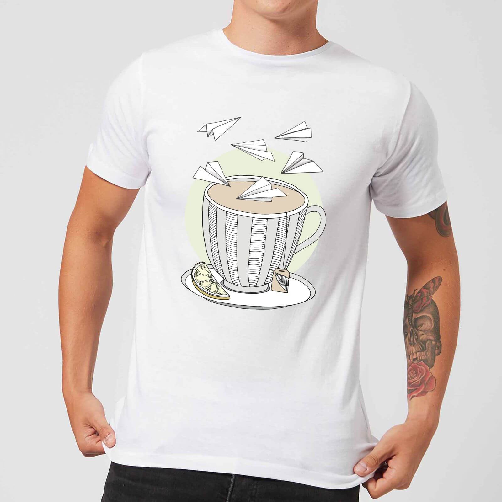 Barlena Teatime Men's T-Shirt - White - S - White