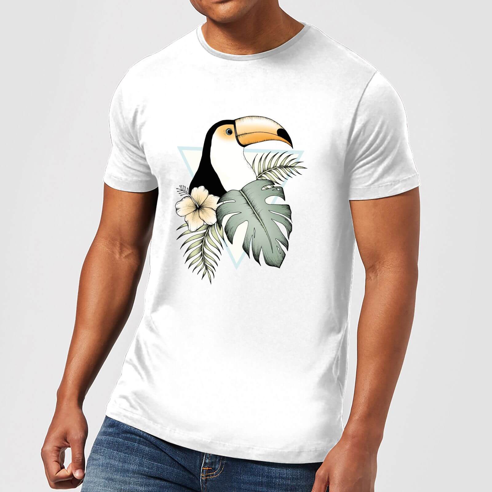 Barlena Toucan Men's T-Shirt - White - S - White