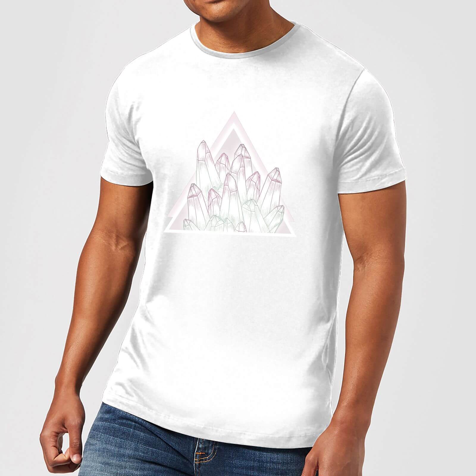 Barlena Crystals Men's T-Shirt - White - S - White