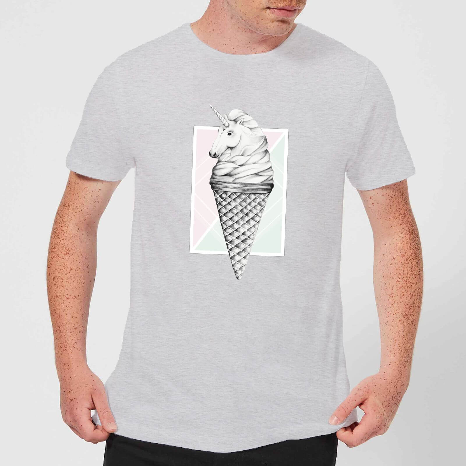 Barlena Unicone Men's T-Shirt - Grey - S - Grey