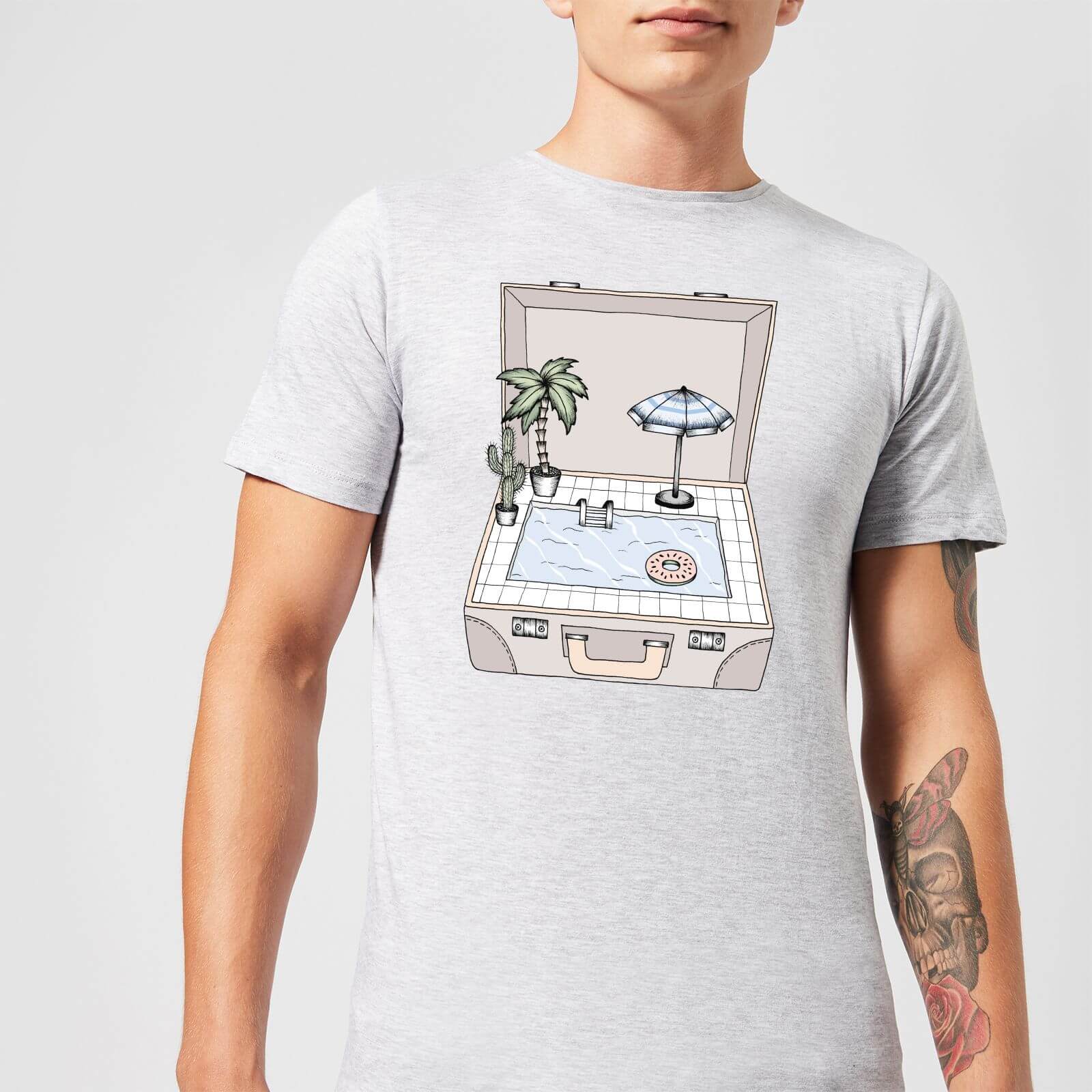 Barlena Pool To Go Men's T-Shirt - Grey - S - Grey