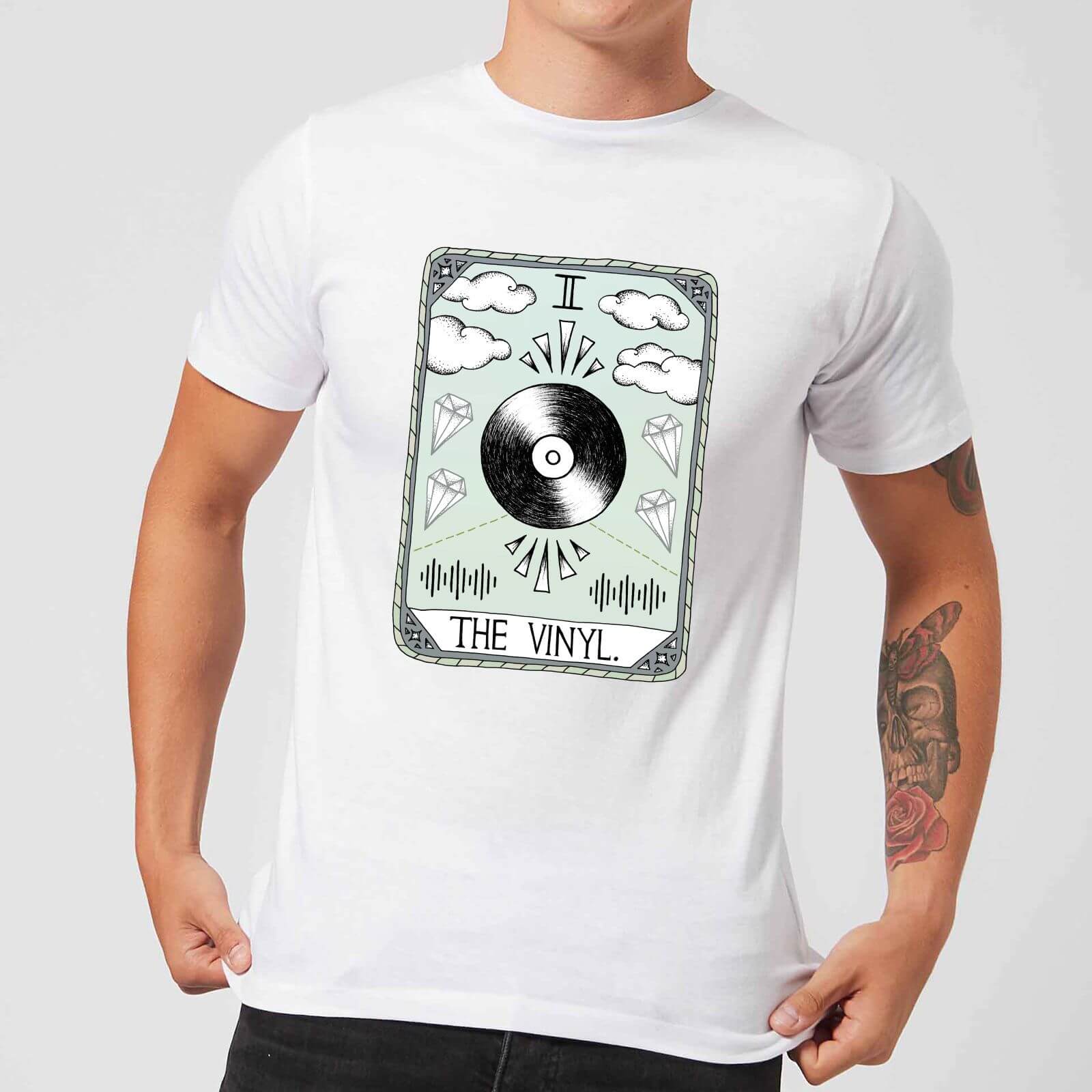 Barlena The Vinyl Men's T-Shirt - White - S - White