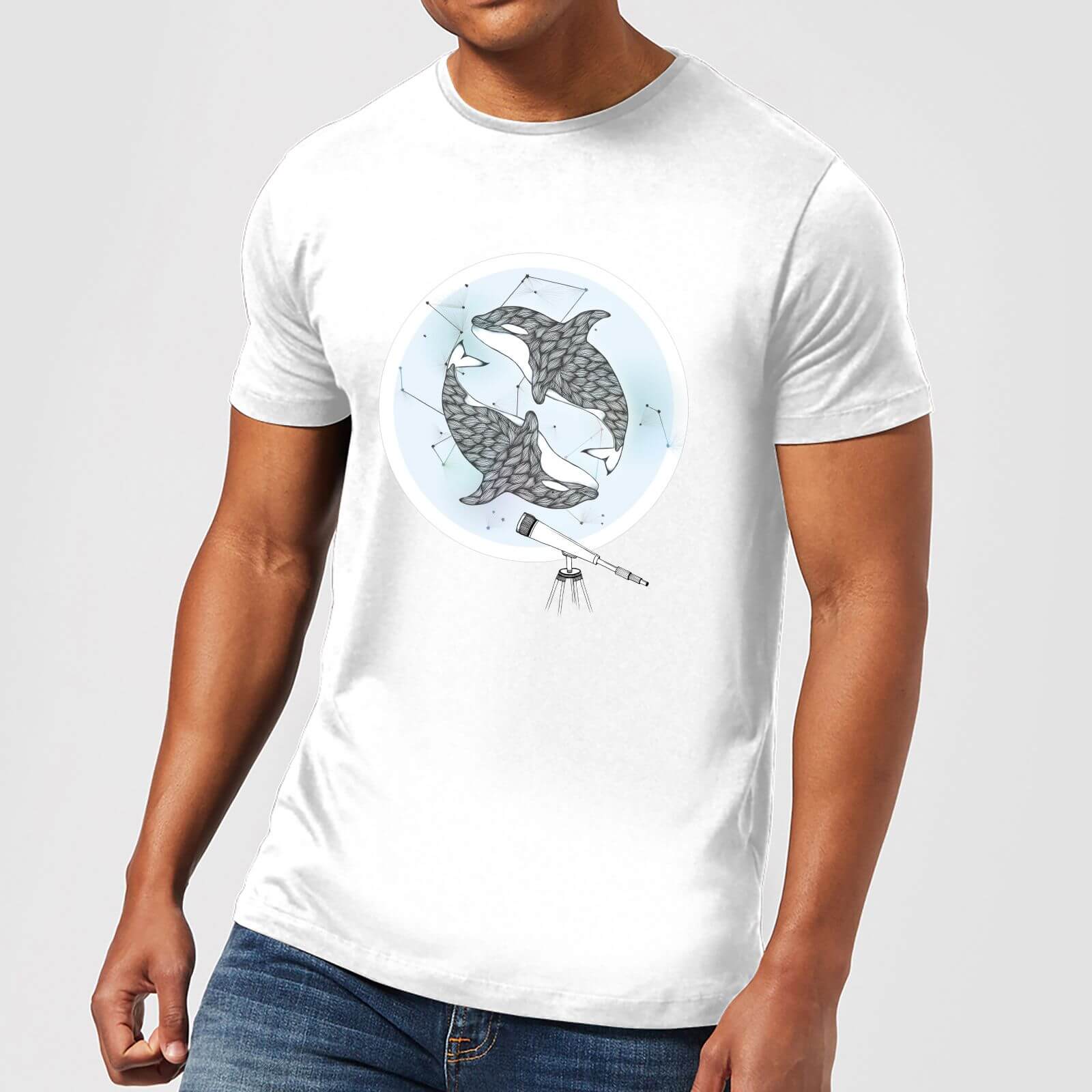 Barlena Orcalaxy Men's T-Shirt - White - S - White