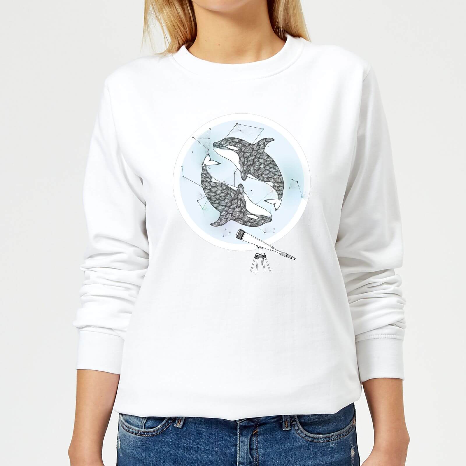 Barlena Orcalaxy Women's Sweatshirt - White - XS - White