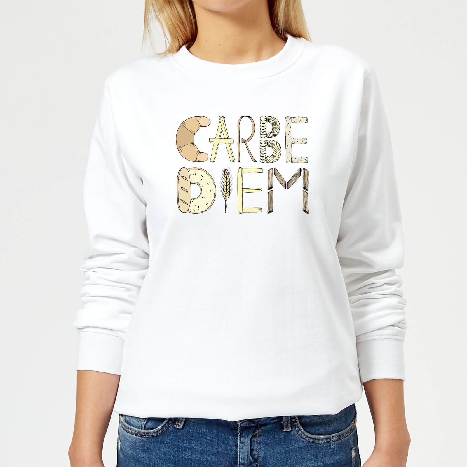 Barlena Carbe Diem Women's Sweatshirt - White - XS - White