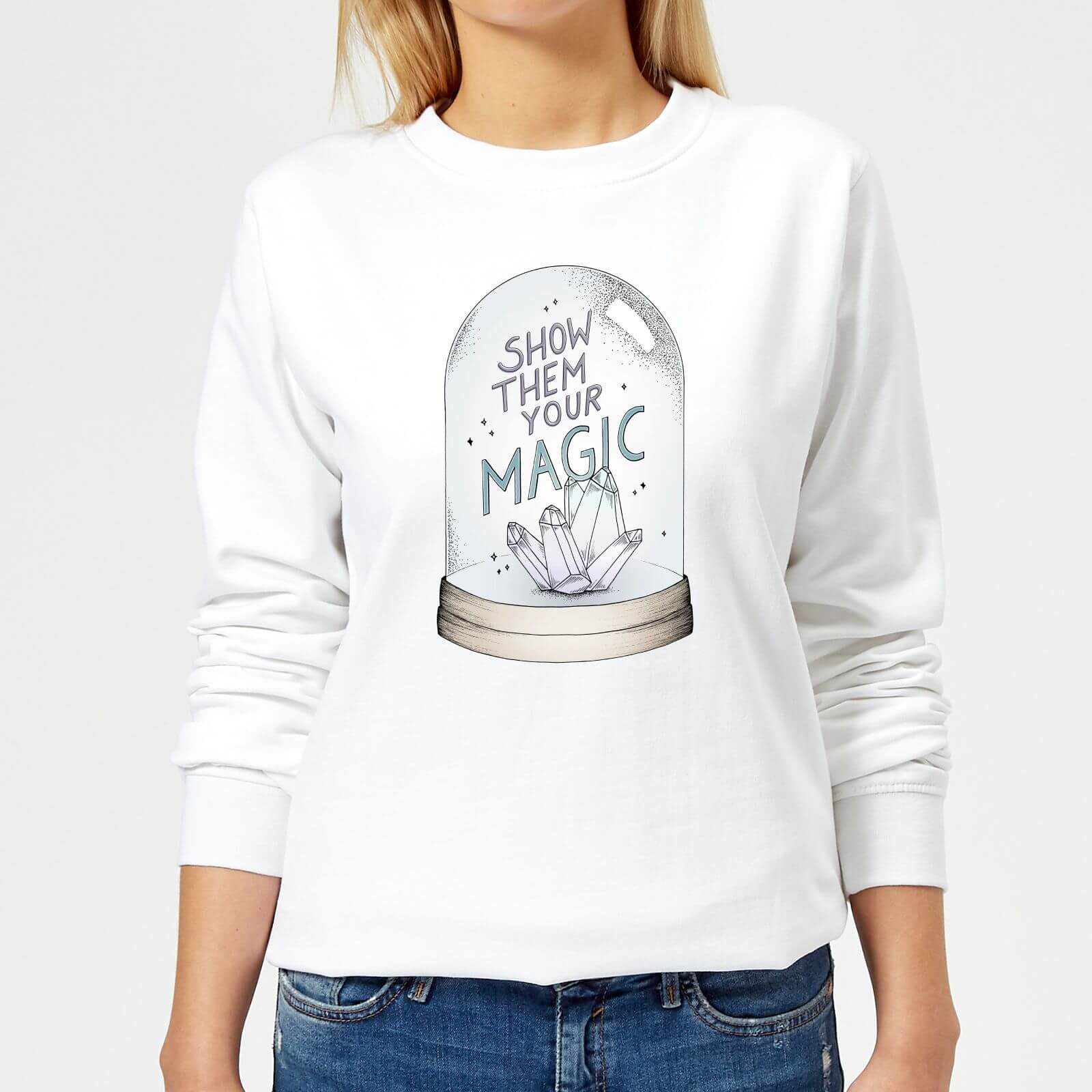 Barlena Show Them Your Magic Women's Sweatshirt - White - XS - White