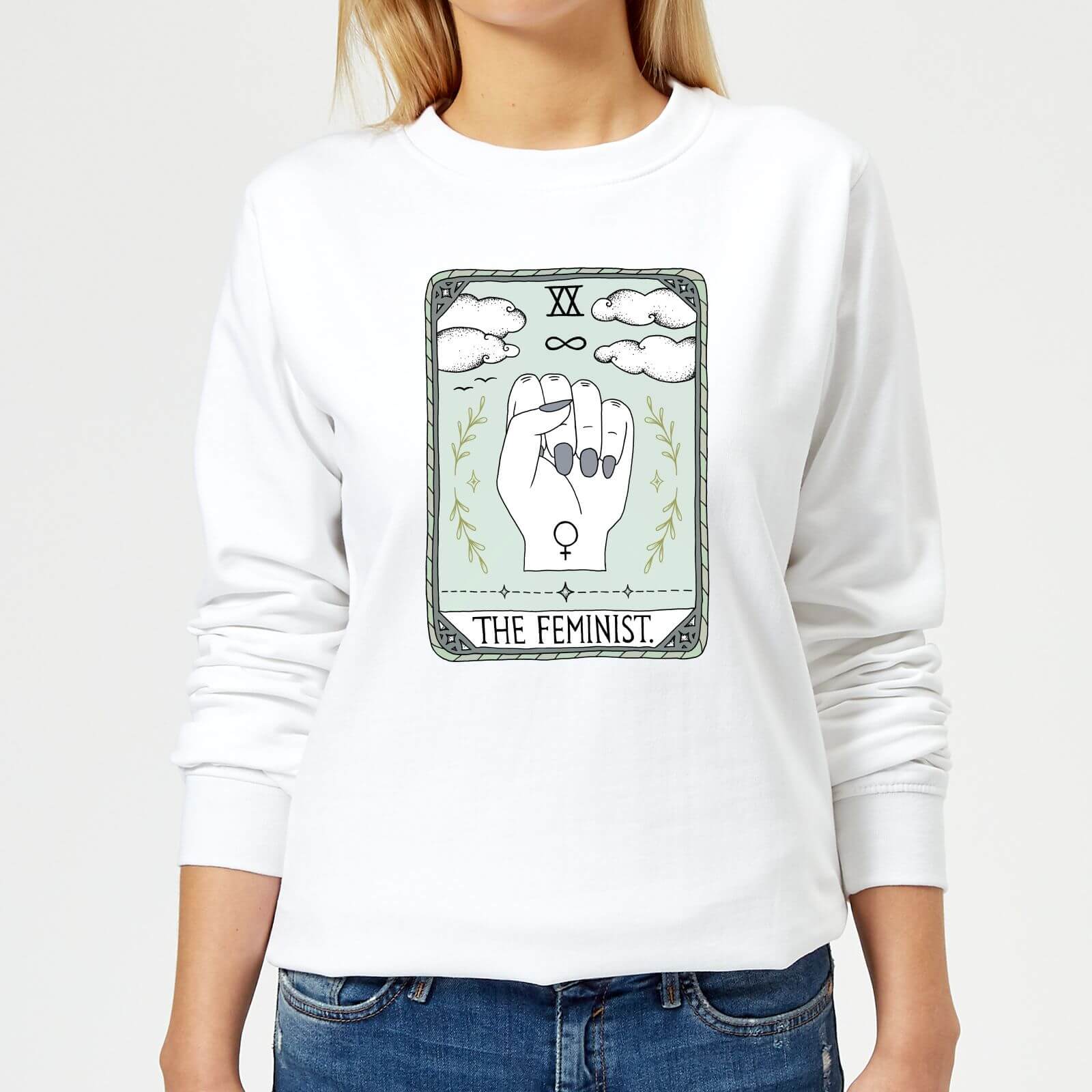 Barlena The Feminist Women's Sweatshirt - White - XS - White