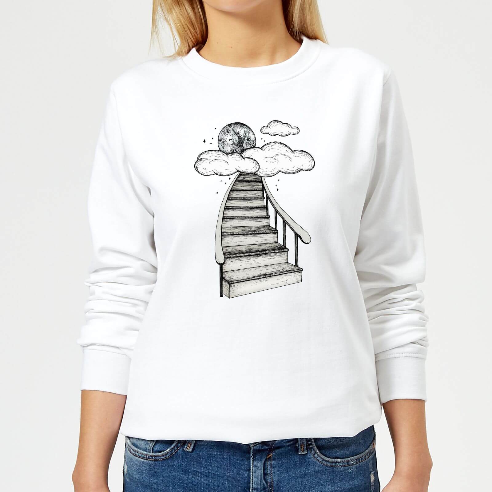 Barlena To The Moon and Back Women's Sweatshirt - White - XS - White