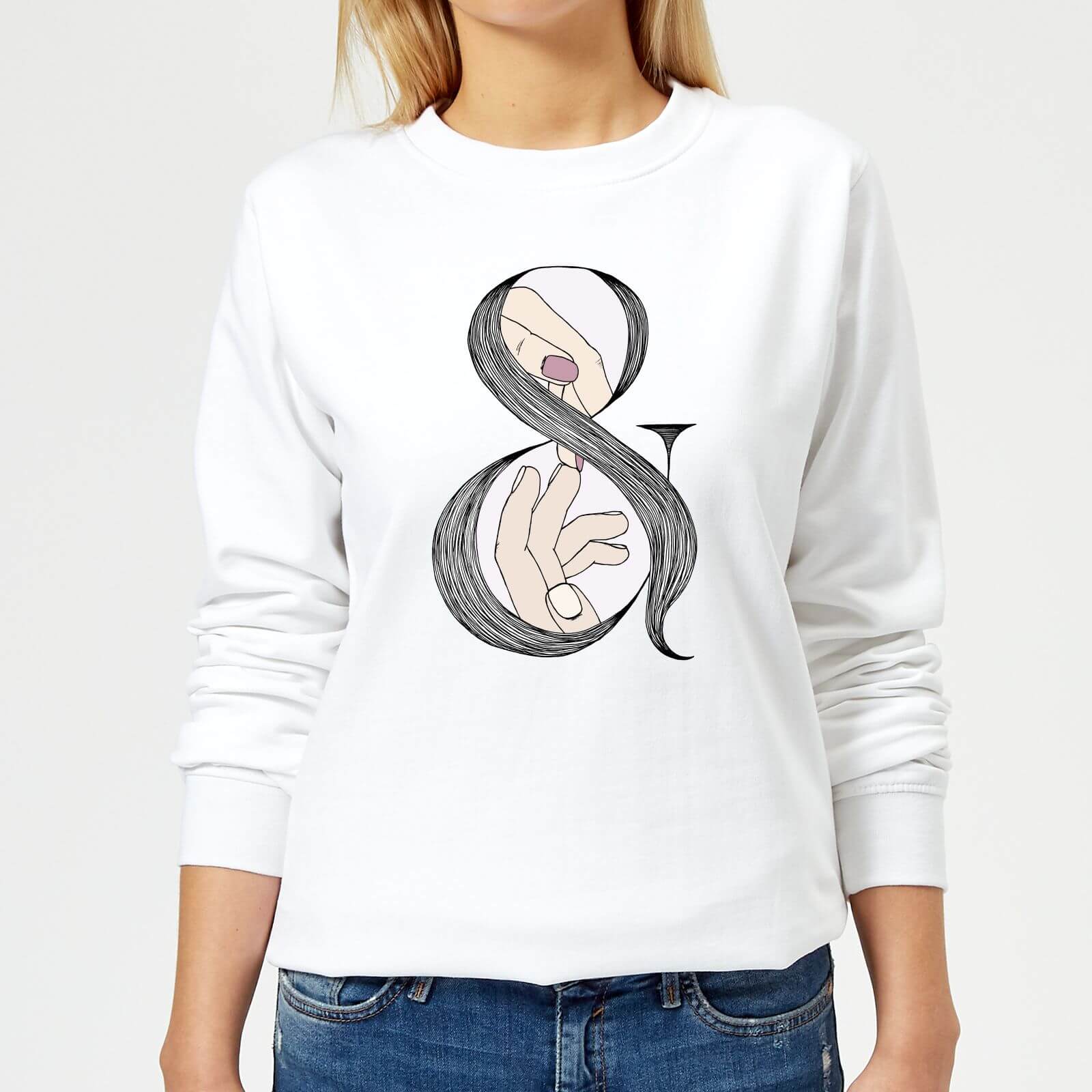 Barlena Me & You Women's Sweatshirt - White - XS - White