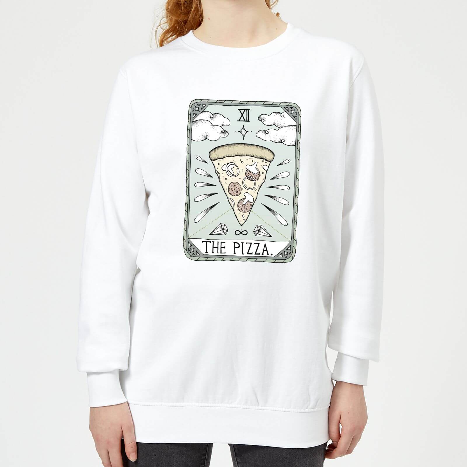 Barlena The Pizza Women's Sweatshirt - White - XS - White