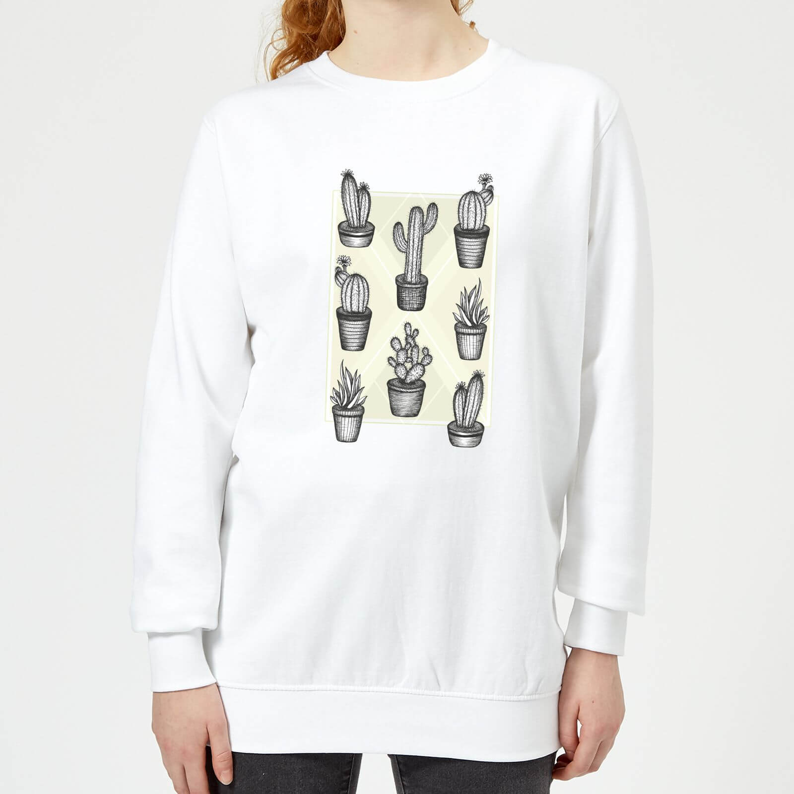 Barlena Prickly Friends Women's Sweatshirt - White - XS - White