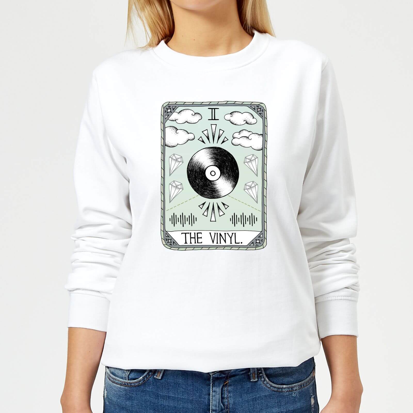 Barlena The Vinyl Women's Sweatshirt - White - XS - White