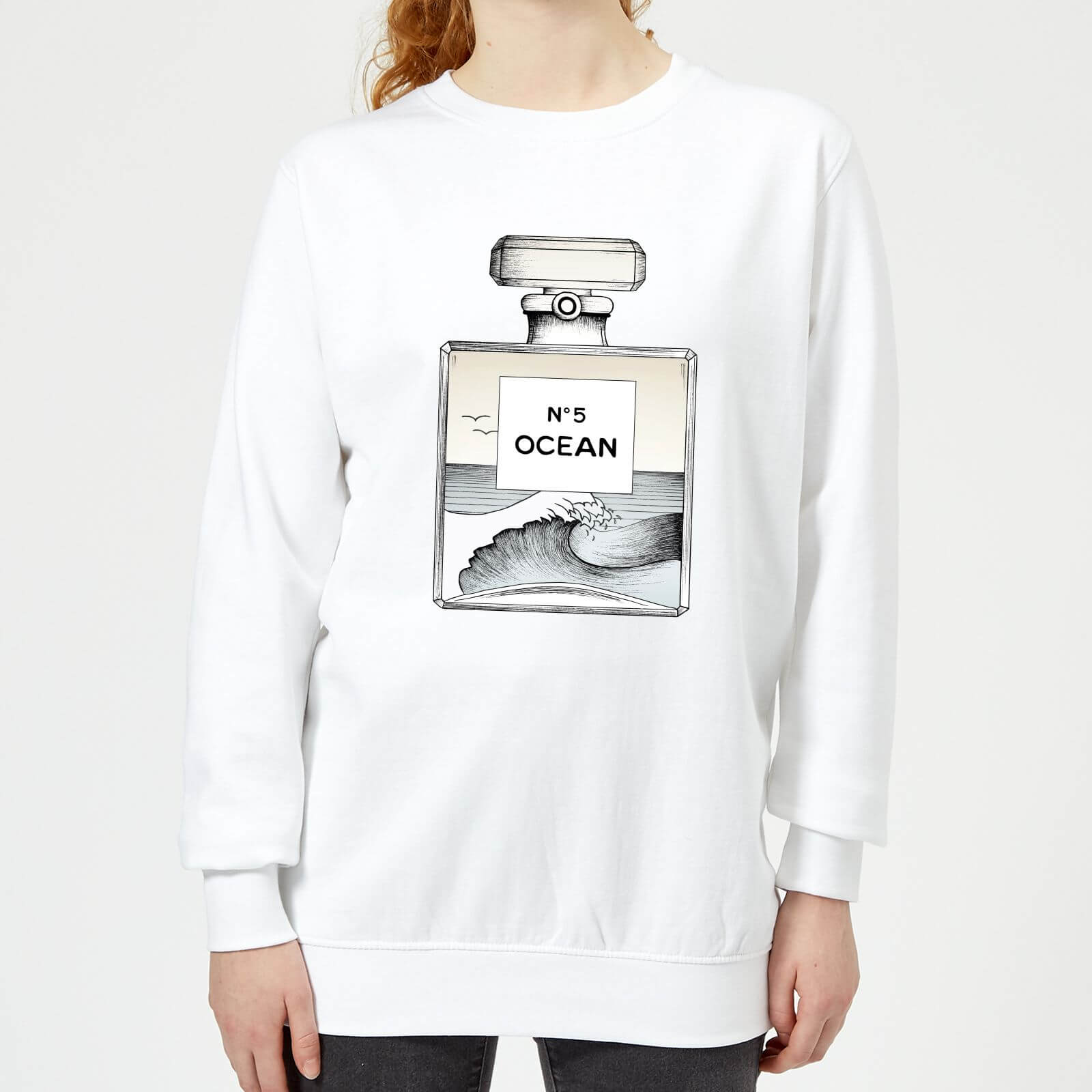 Barlena Ocean No5 Women's Sweatshirt - White - XS - White