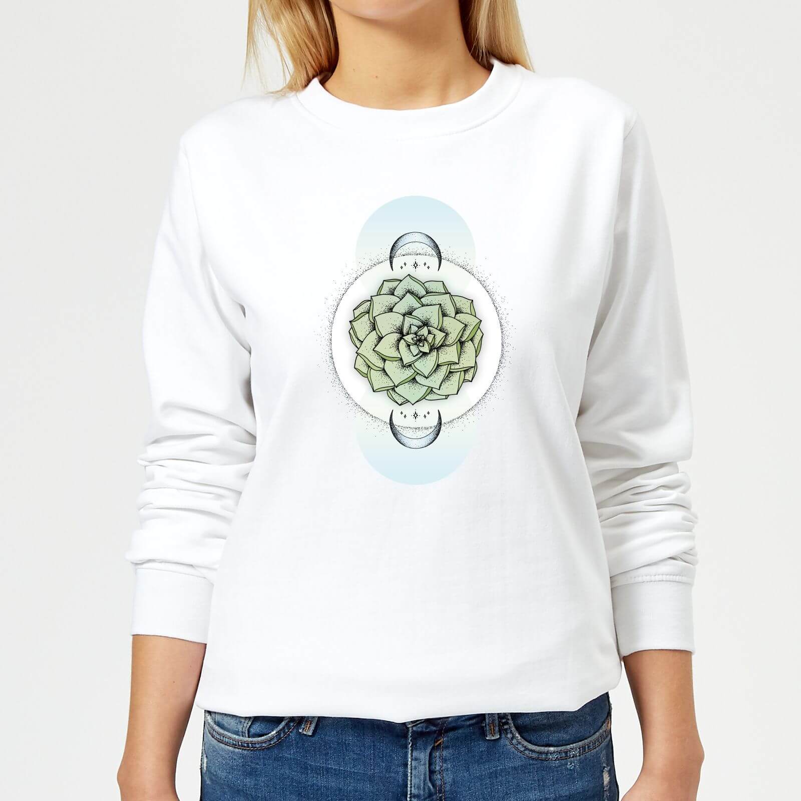 Barlena Sempervivum Women's Sweatshirt - White - XS - White