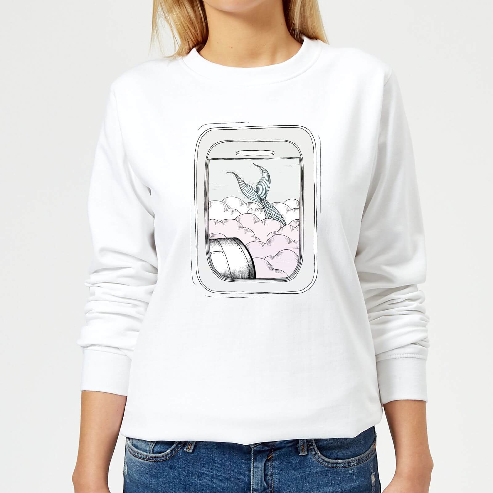 Barlena Window Seat Women's Sweatshirt - White - XS - White