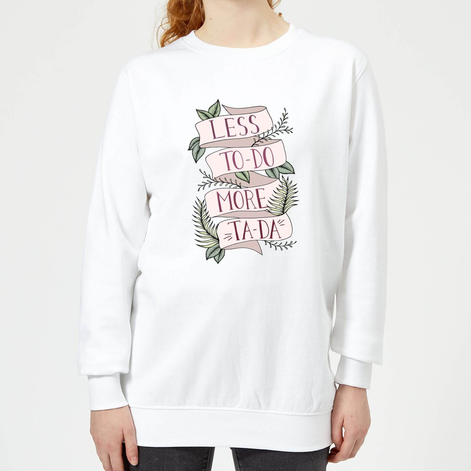 Barlena Less To-Do More Ta-Da Women's Sweatshirt - White - XS - White