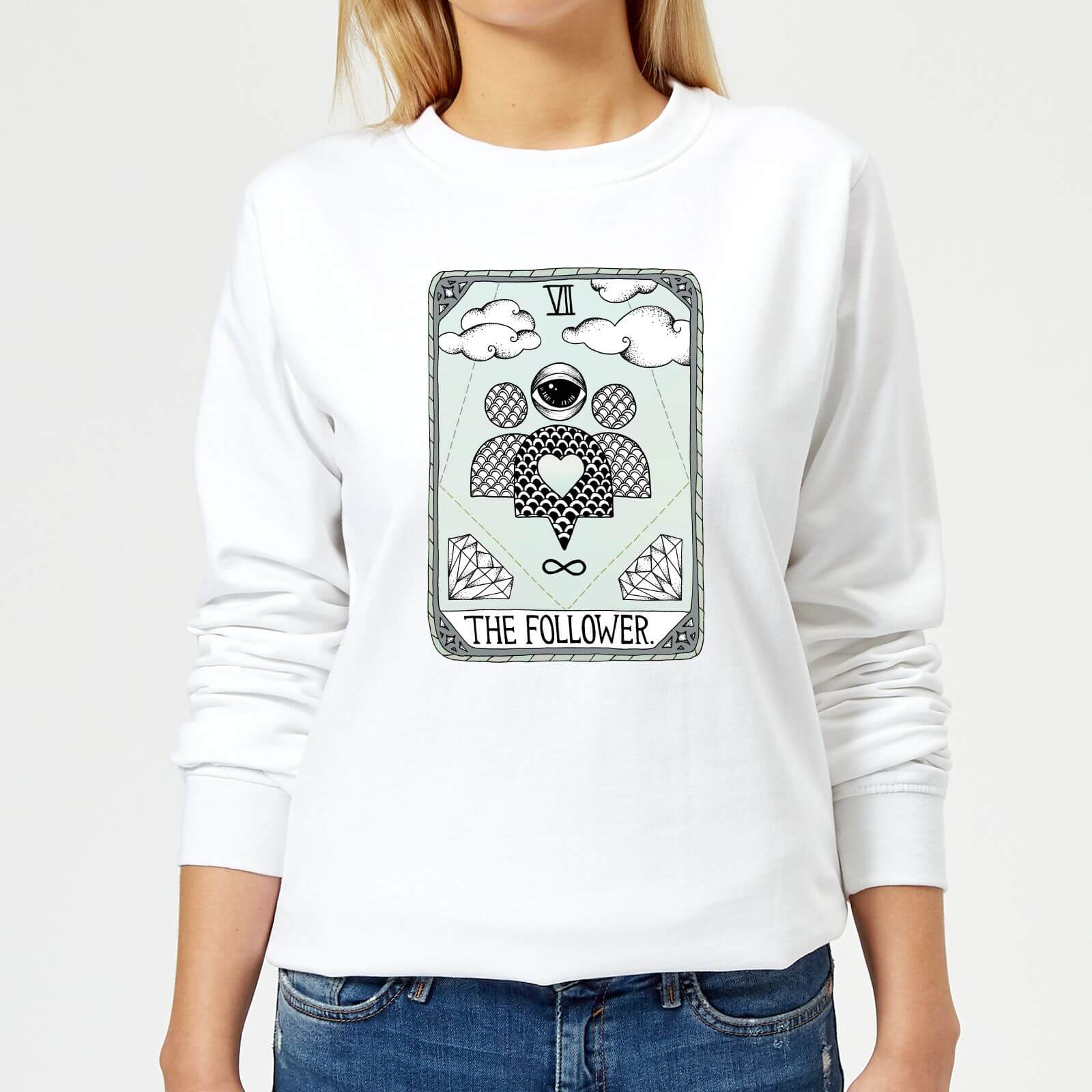 Barlena The Follower Women's Sweatshirt - White - XS - White
