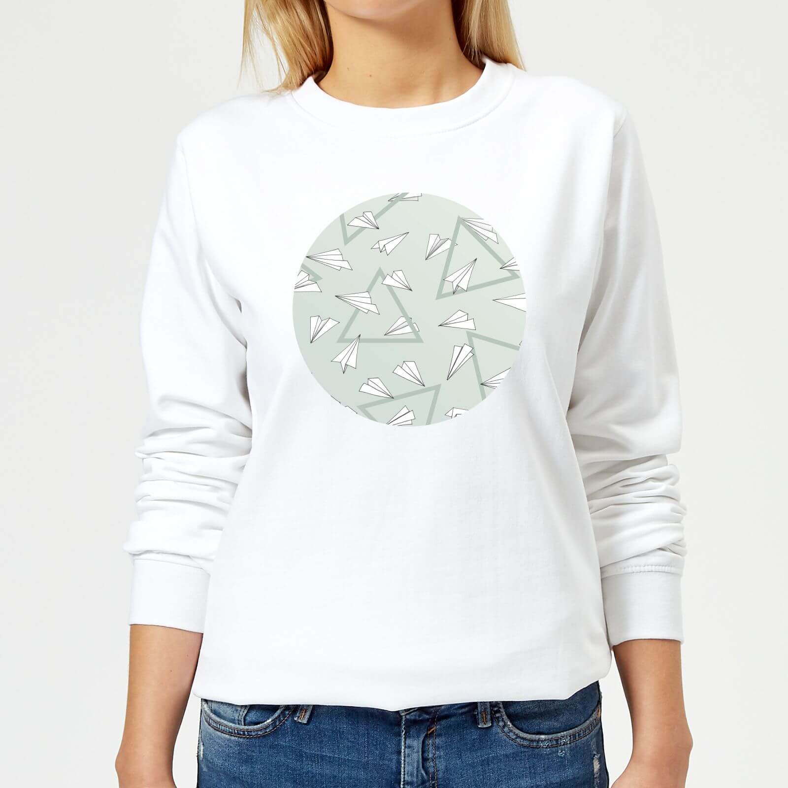 Barlena Paper Planes Women's Sweatshirt - White - XS - White
