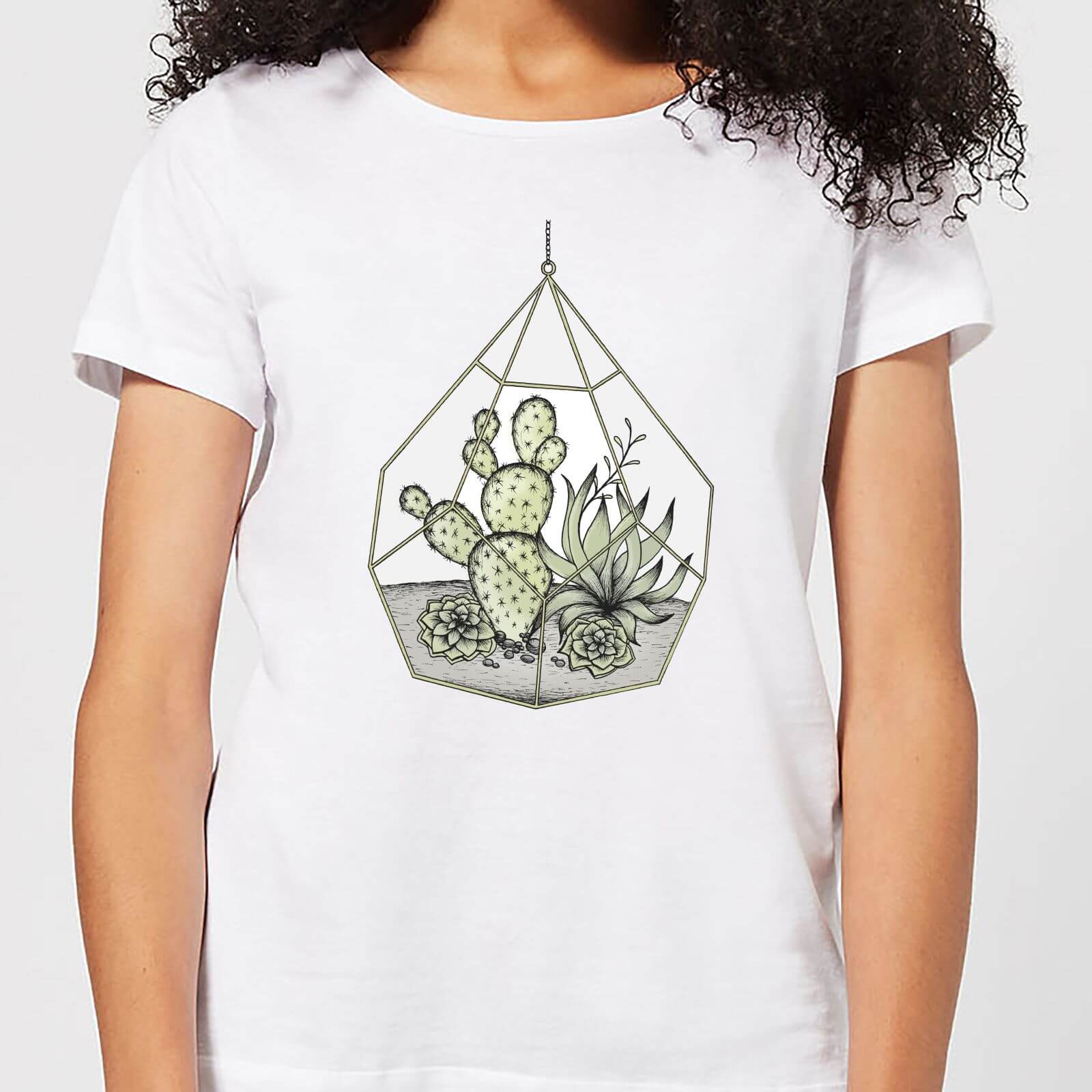 Barlena Succulent Terrarium Women's T-Shirt - White - S - White