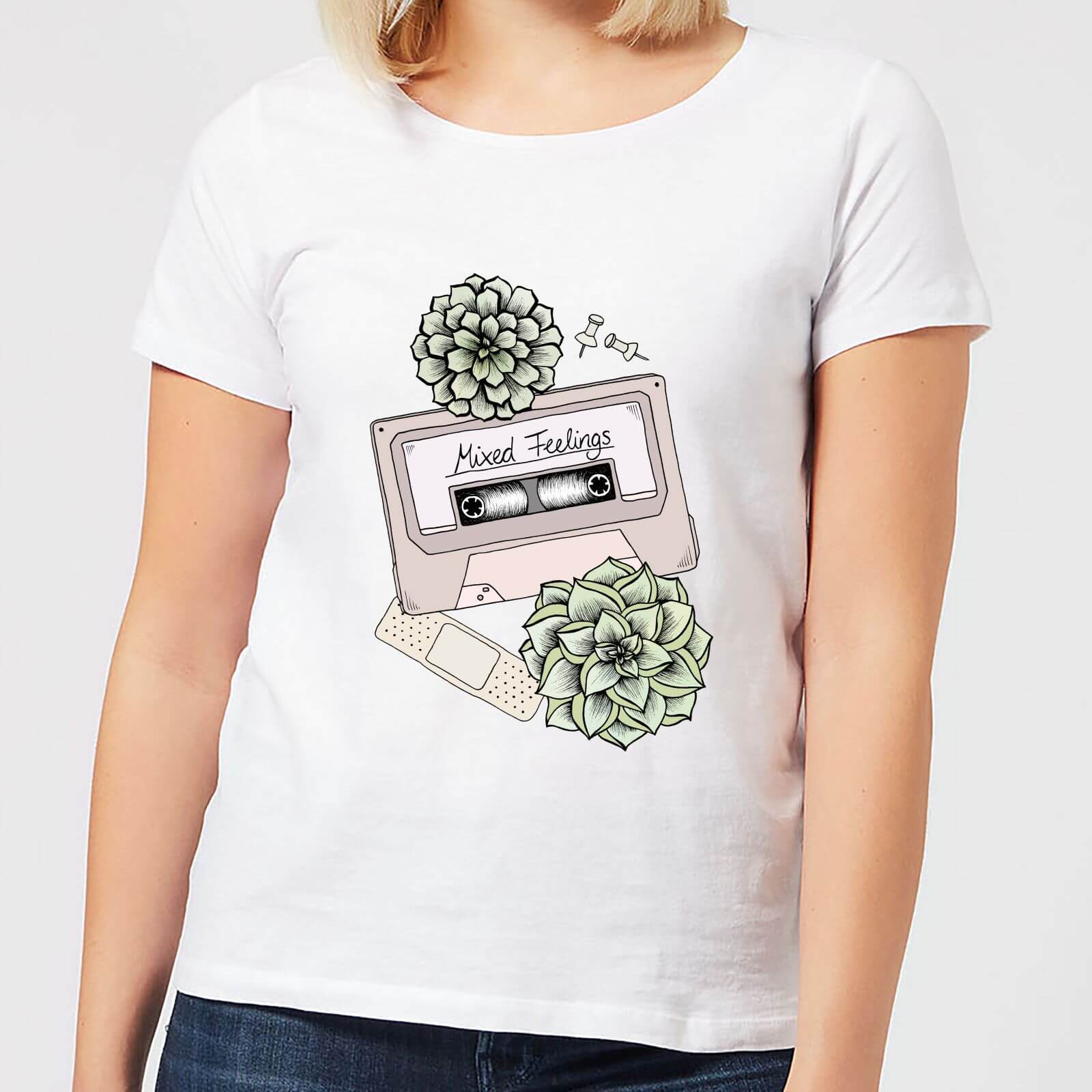 Barlena Mixed Feelings Women's T-Shirt - White - S