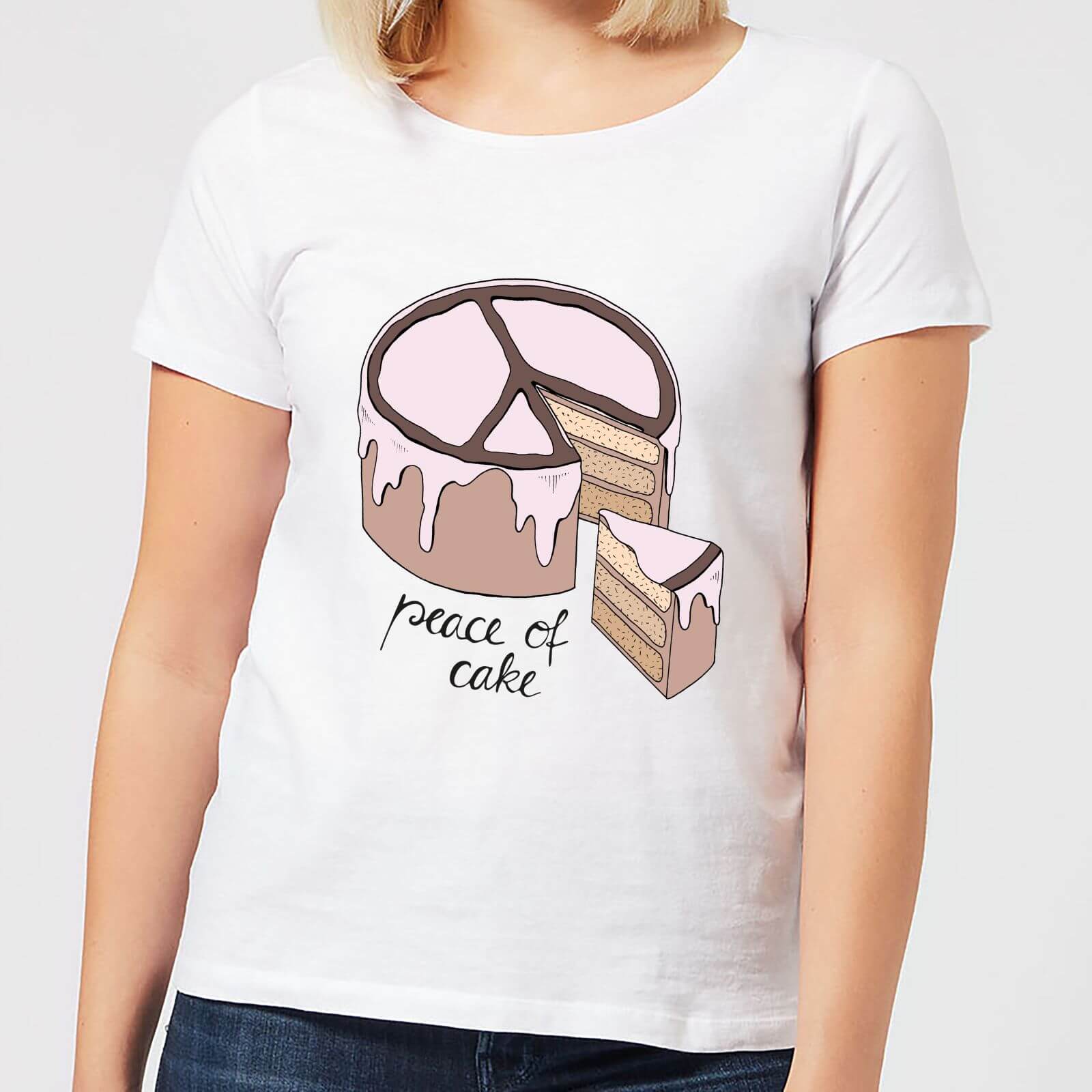 Barlena Peace Of Cake Women's T-Shirt - White - S - White