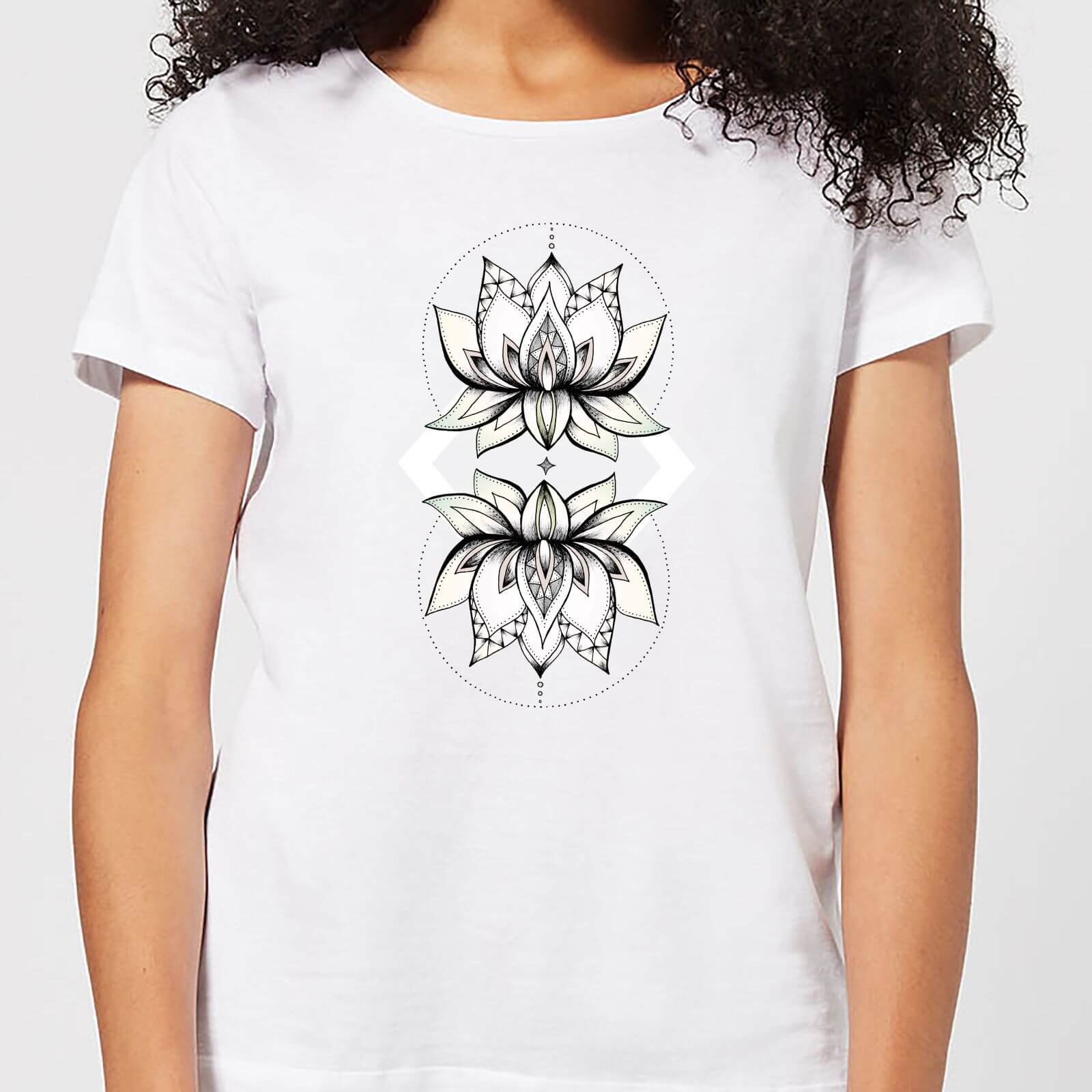 Barlena Lotus Women's T-Shirt - White - S - White