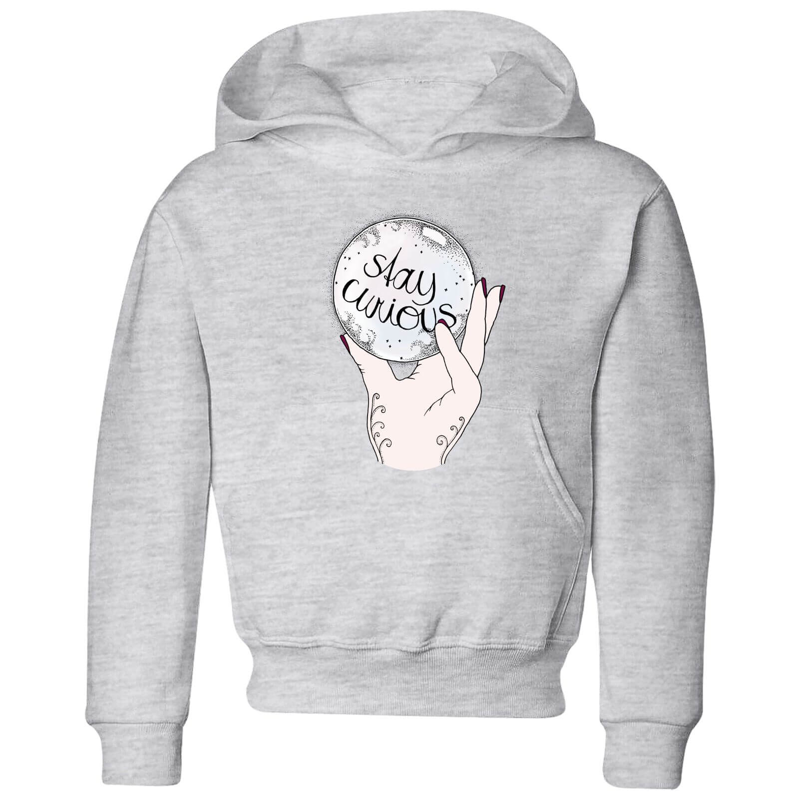 Barlena Stay Curious Kids' Hoodie - Grey - 3-4 Years - Grey