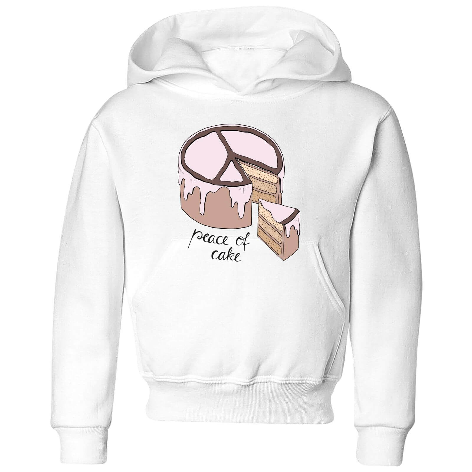 Barlena Peace Of Cake Kids' Hoodie - White - 3-4 Years - White