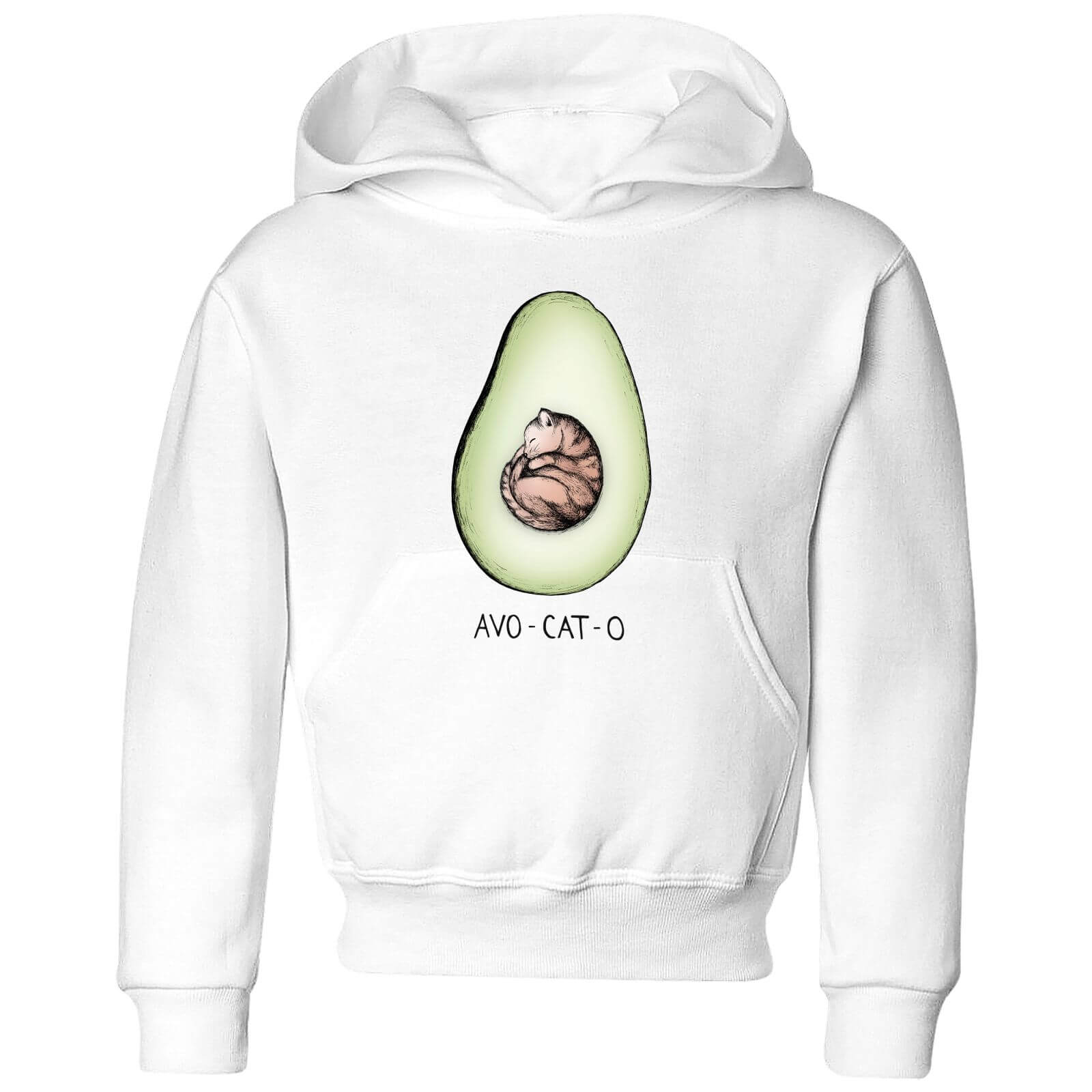 Barlena Avo-Cat-O Kids' Hoodie - White - 3-4 Years - White