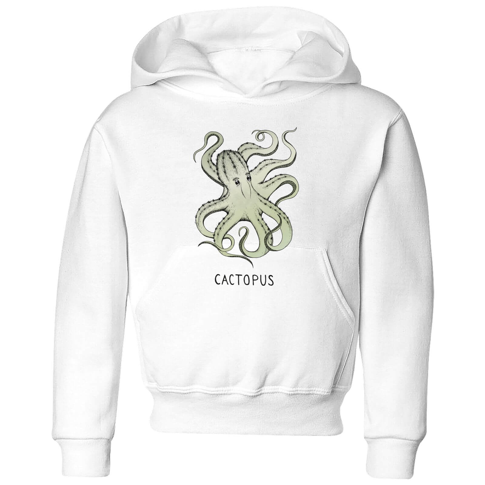 Barlena Cactopus Kids' Hoodie - White - 3-4 Years - White