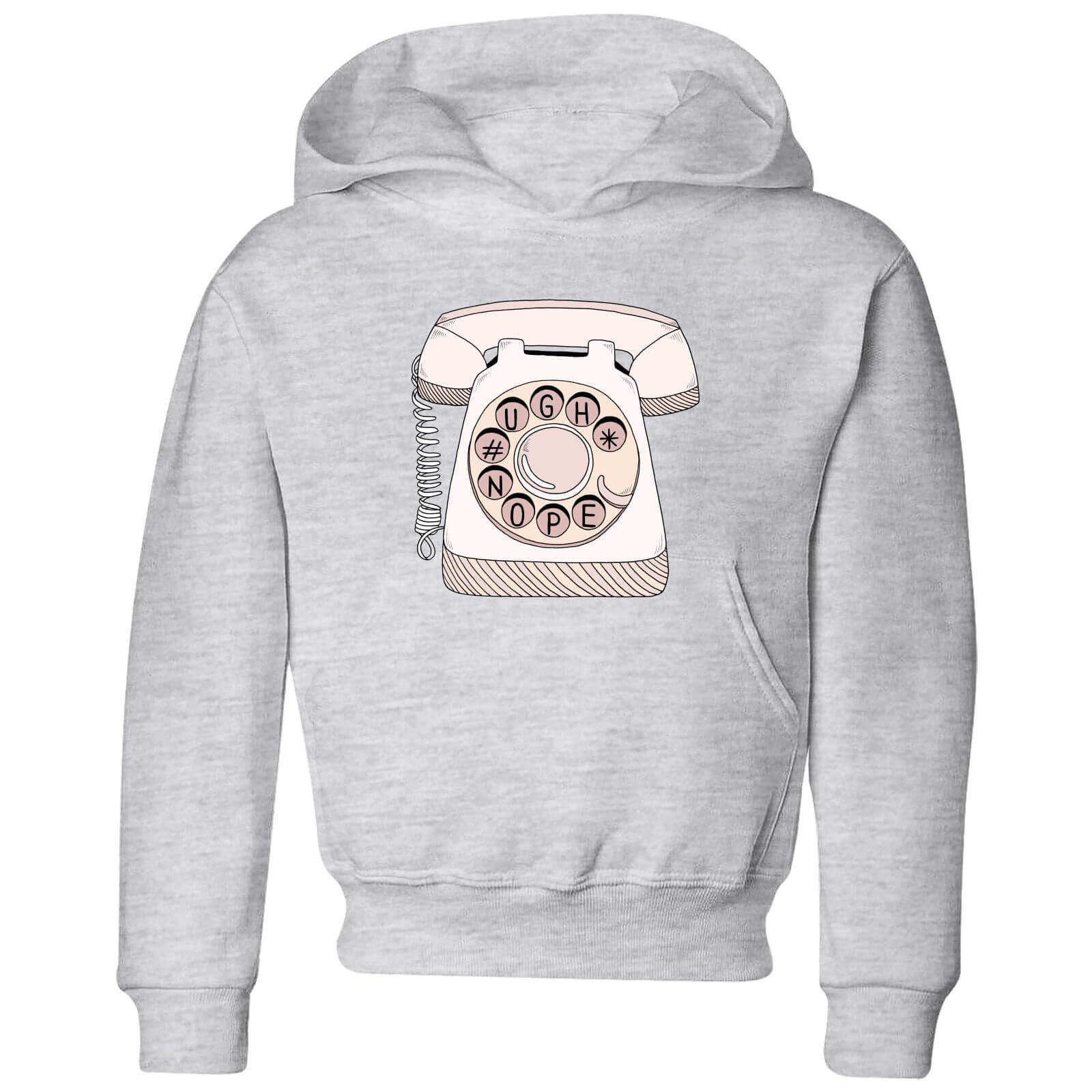 Barlena Phone Call Kids' Hoodie - Grey - 3-4 Years - Grey