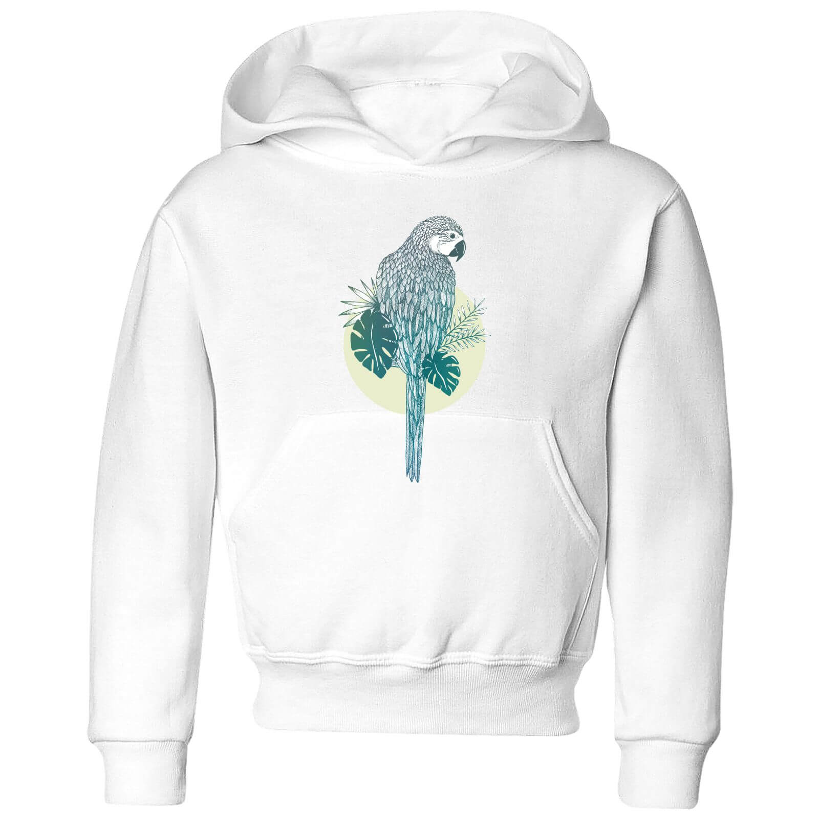 Barlena Parrot Kids' Hoodie - White - 3-4 Years