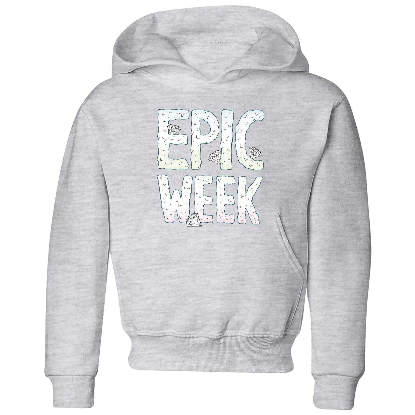 Barlena Epic Week Kids' Hoodie - Grey - 3-4 Years