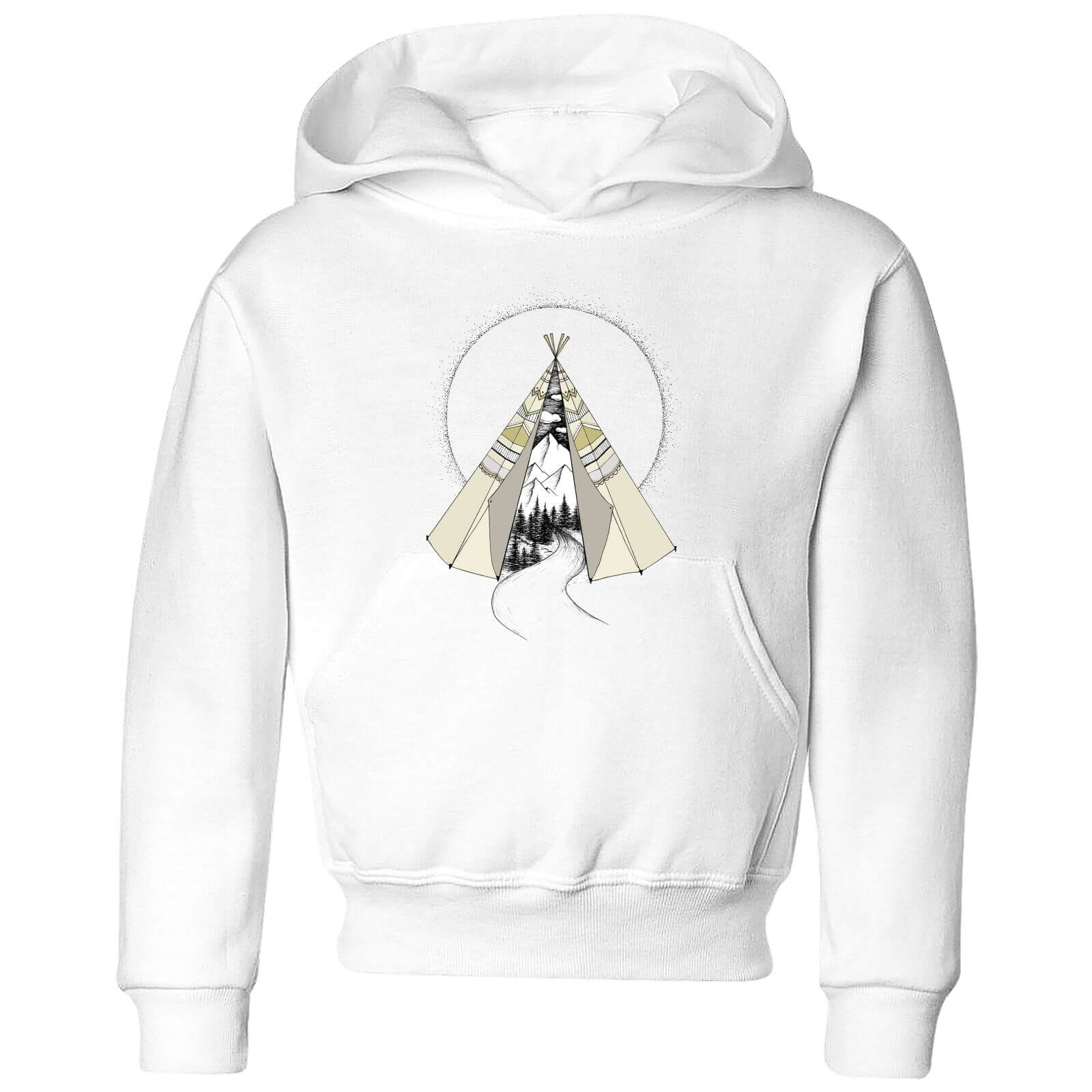 Barlena Into The Wild Kids' Hoodie - White - 3-4 Years - White