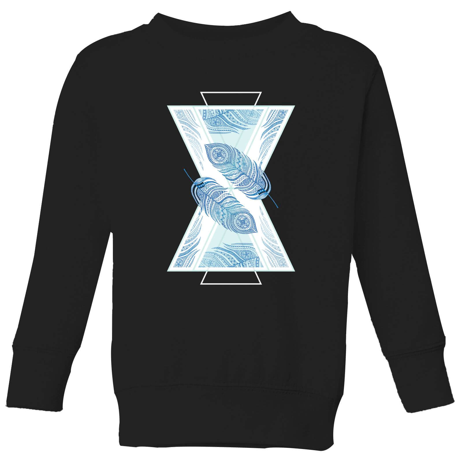 Barlena Feathers Kids' Sweatshirt - Black - 3-4 Years - Black