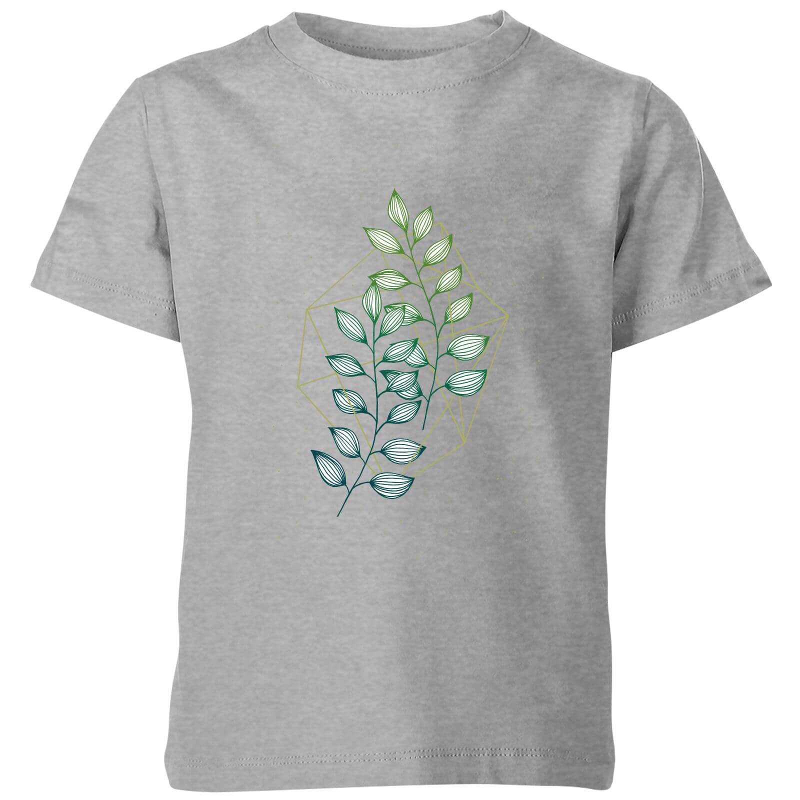 Barlena Geometry and Nature Kids' T-Shirt - Grey - 3-4 Years - Grey