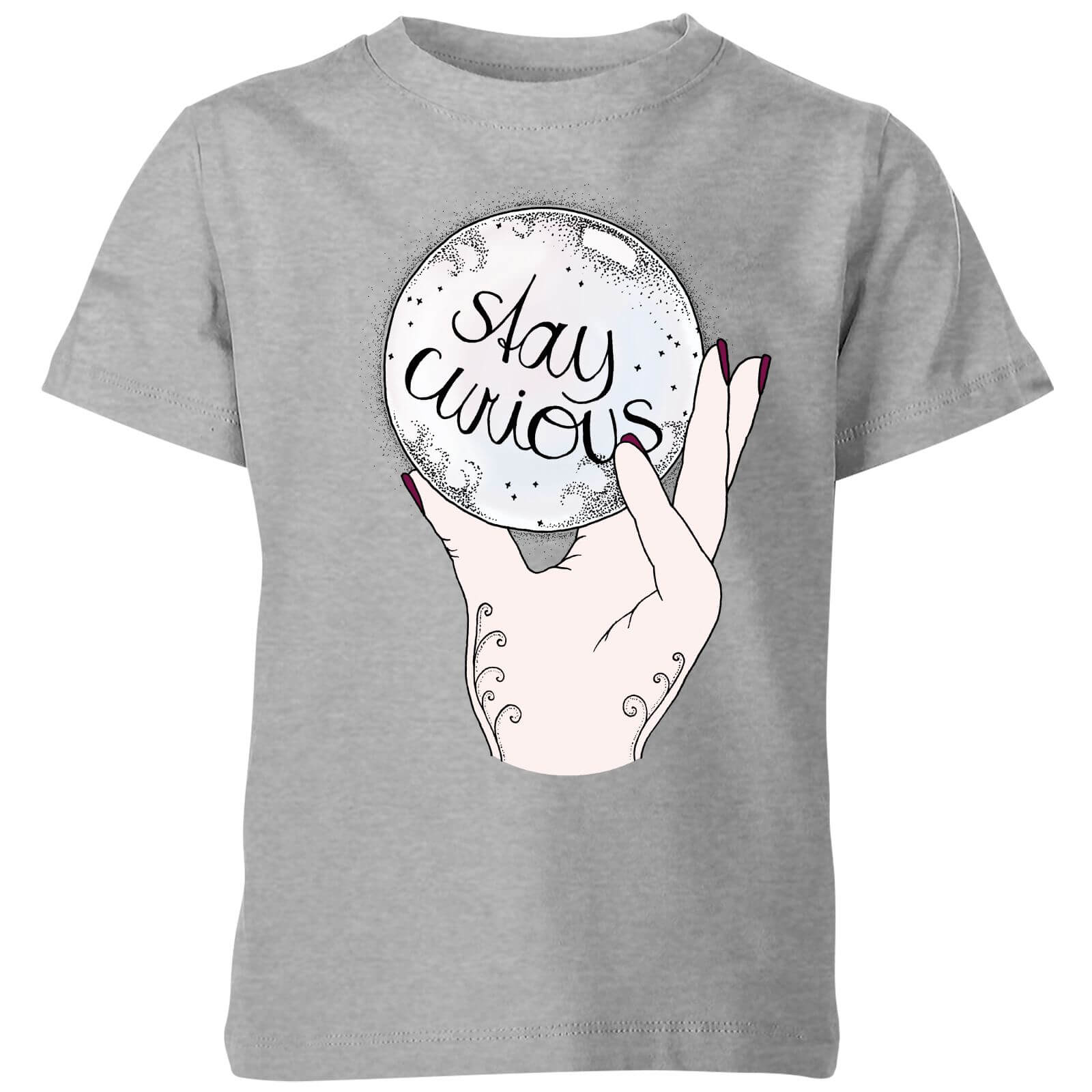 Barlena Stay Curious Kids' T-Shirt - Grey - 3-4 Years - Grey