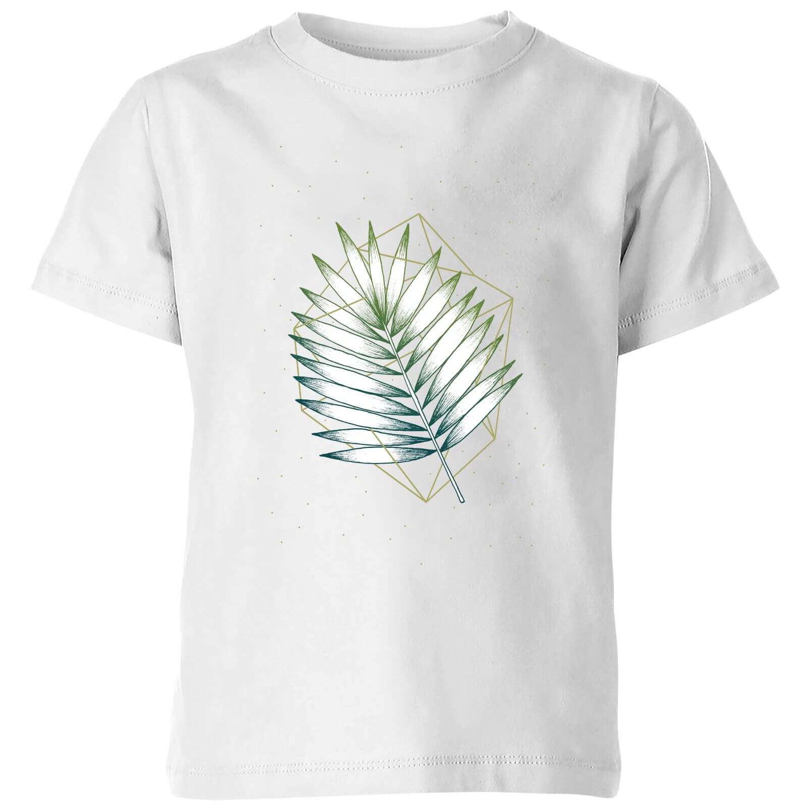 Barlena Geometry and Nature Kids' T-Shirt - White - 3-4 Years - White