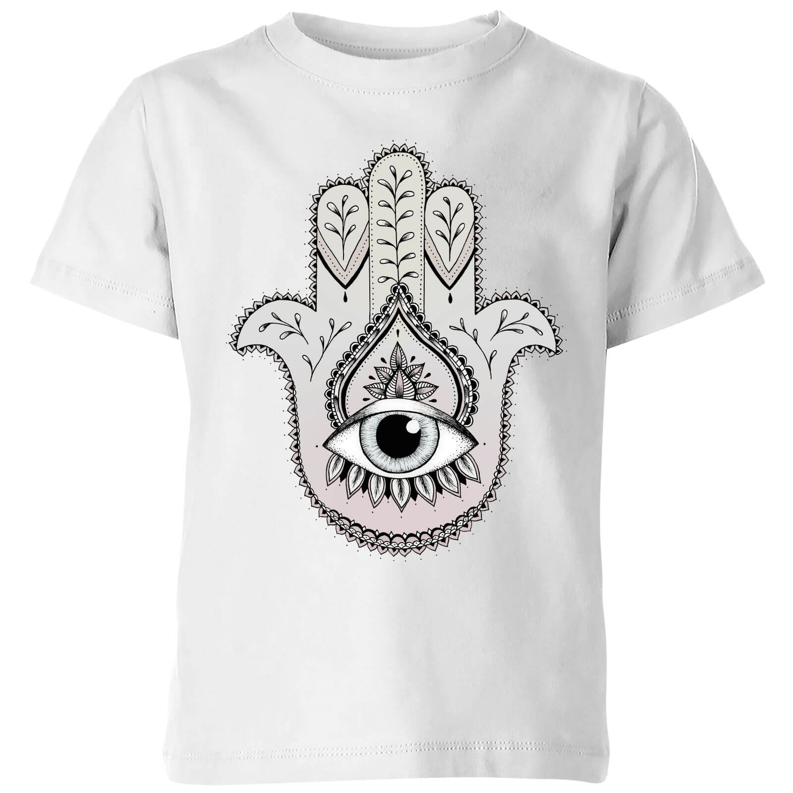 Barlena Hamsa Hand Kids' T-Shirt - White - 3-4 Years - White