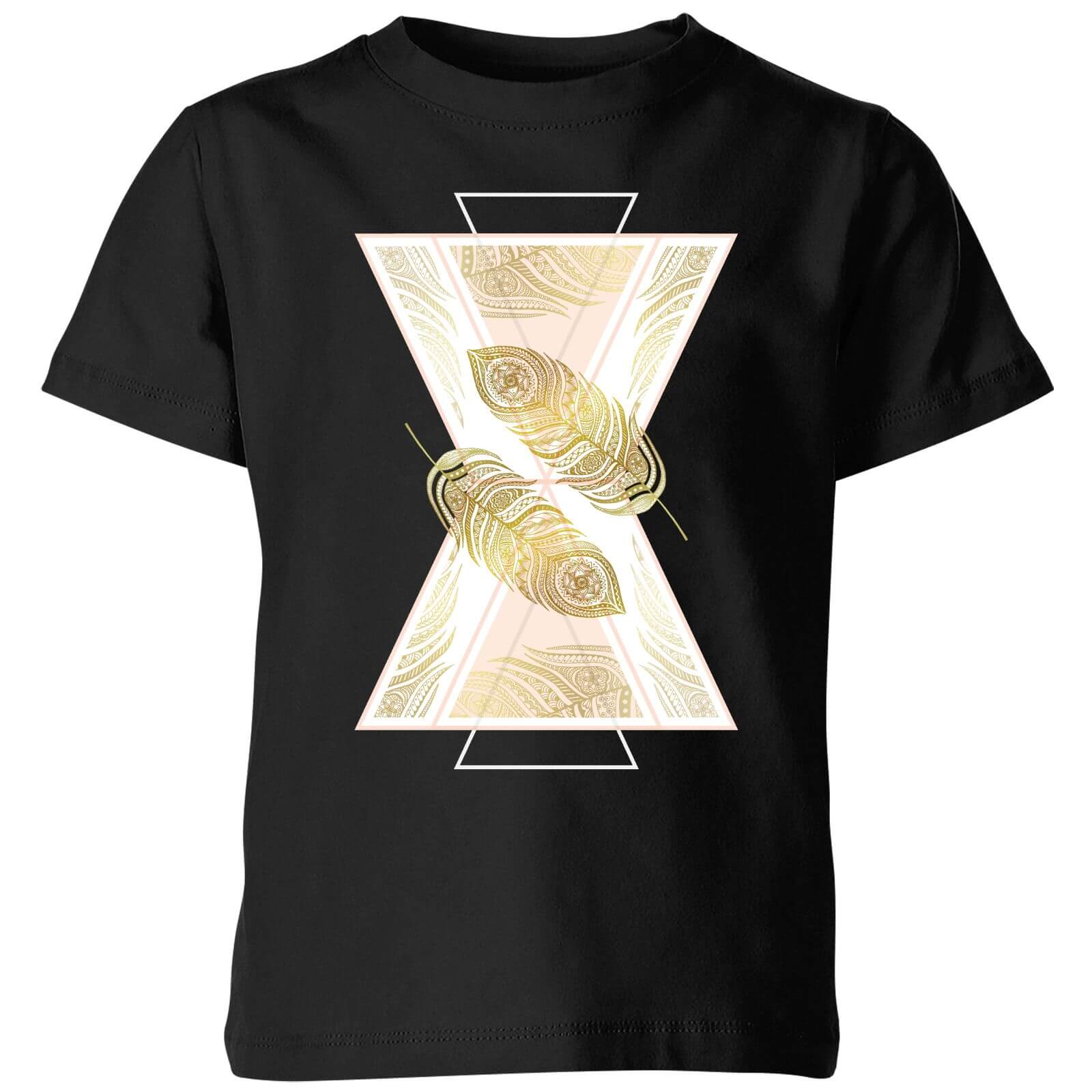 Barlena Feather Kids' T-Shirt - Black - 3-4 Years - Black