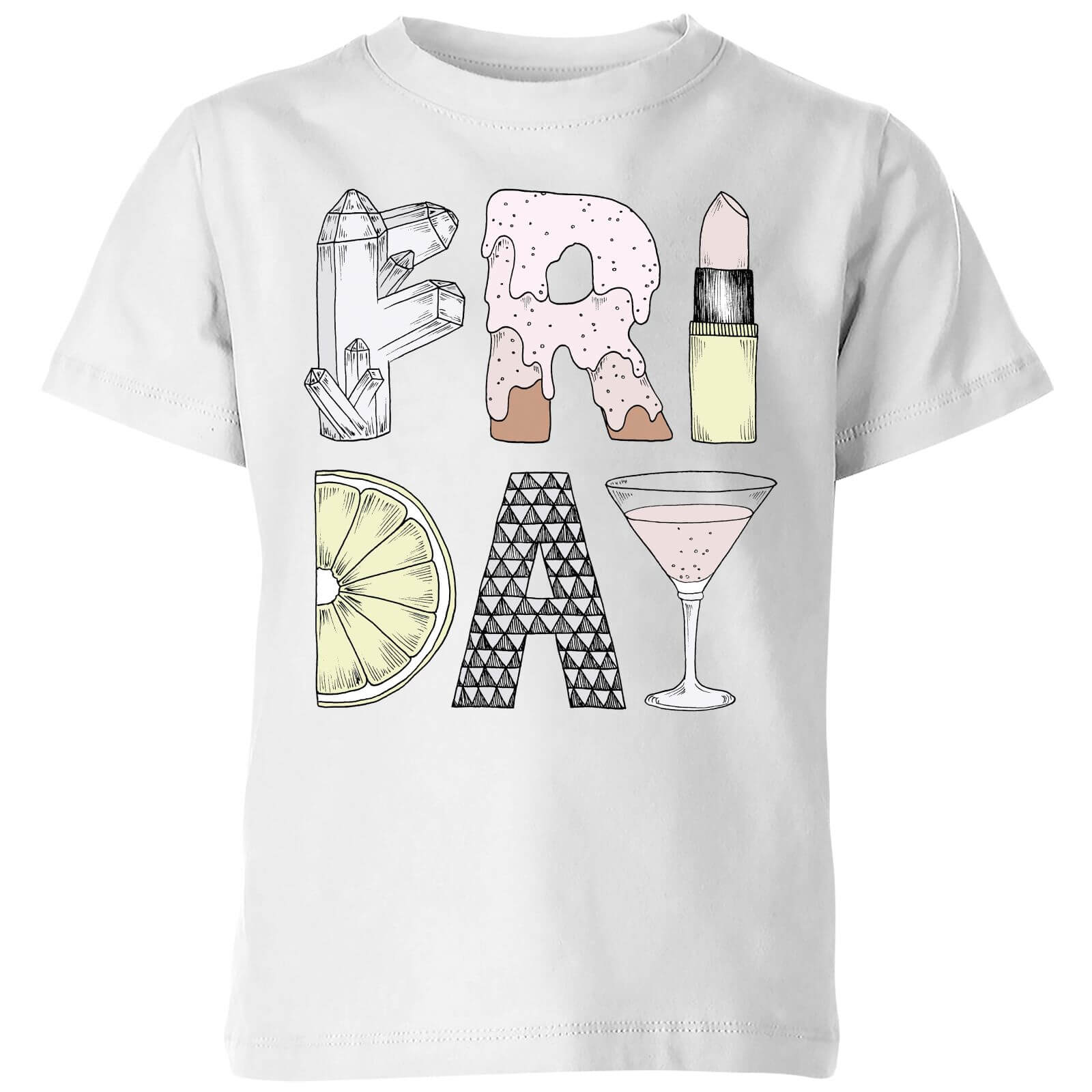 Barlena Friday Kids' T-Shirt - White - 3-4 Years - White