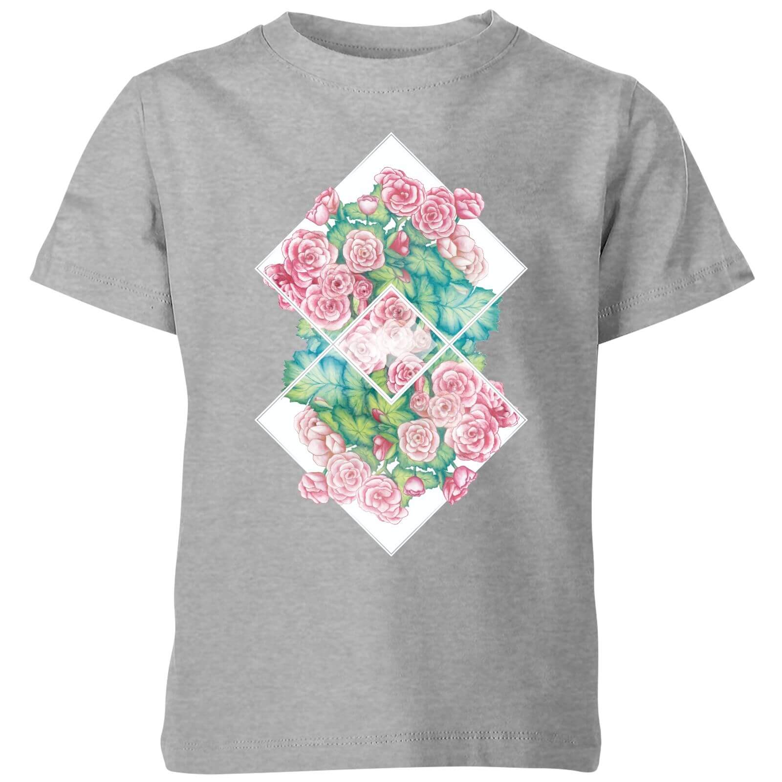 Barlena Flowers Kids' T-Shirt - Grey - 3-4 Years - Grey