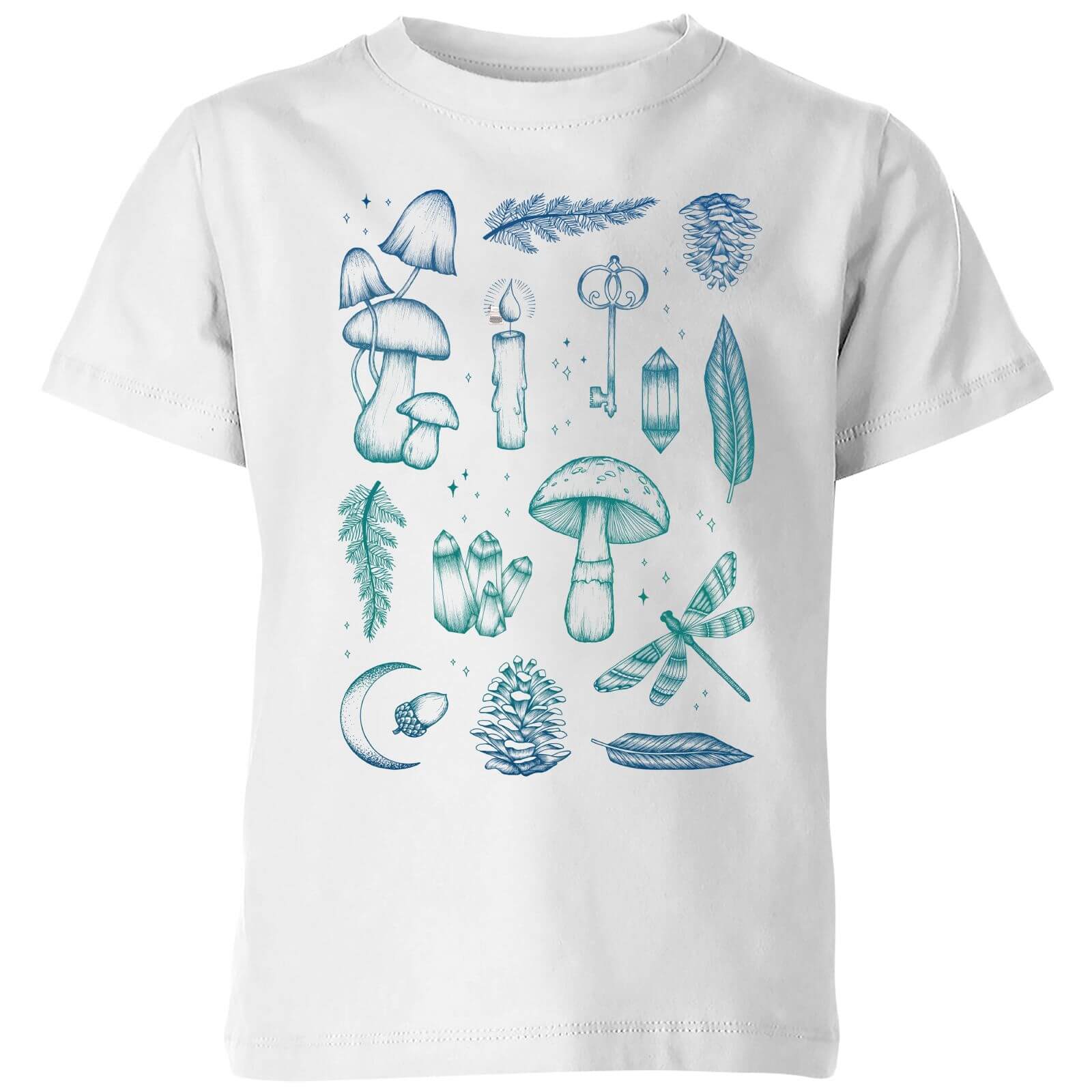 Barlena Enchanted Forest Kids' T-Shirt - White - 3-4 Years - White