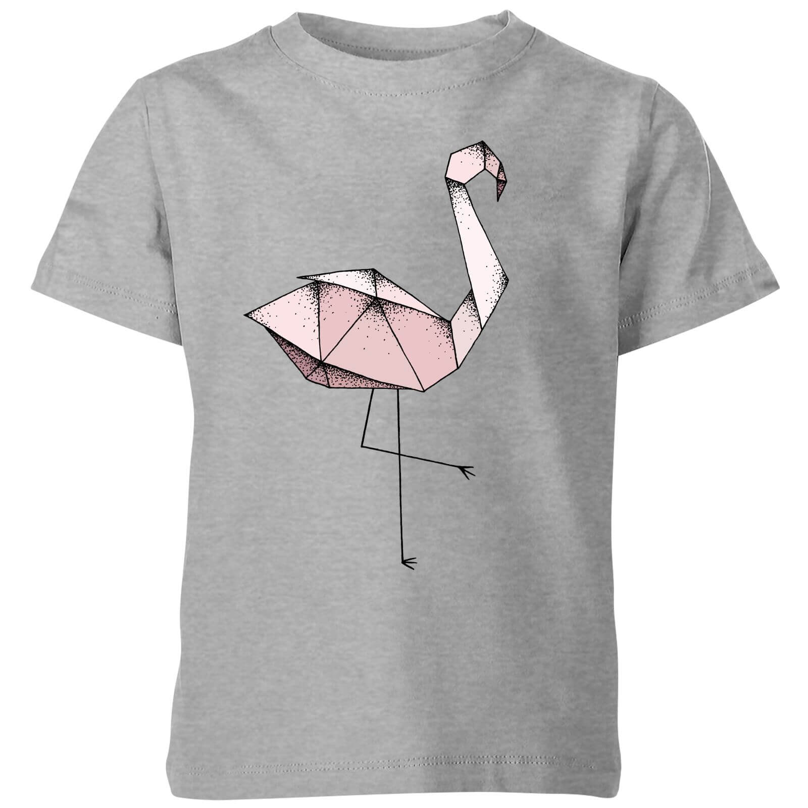 Barlena Flamingo Kids' T-Shirt - Grey - 3-4 Years - Grey