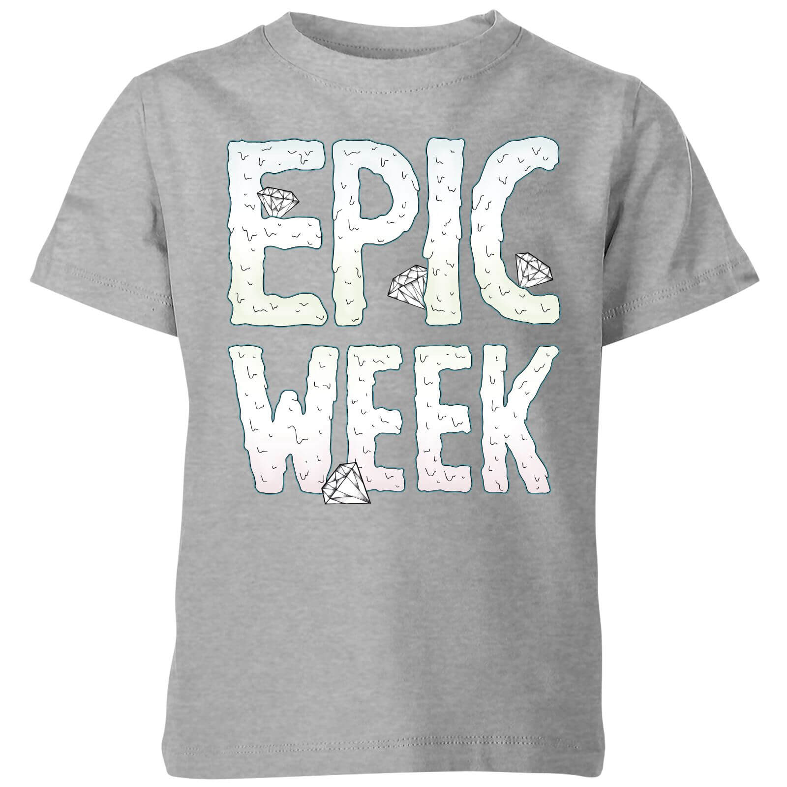 Barlena Epic Week Kids' T-Shirt - Grey - 3-4 Years - Grey