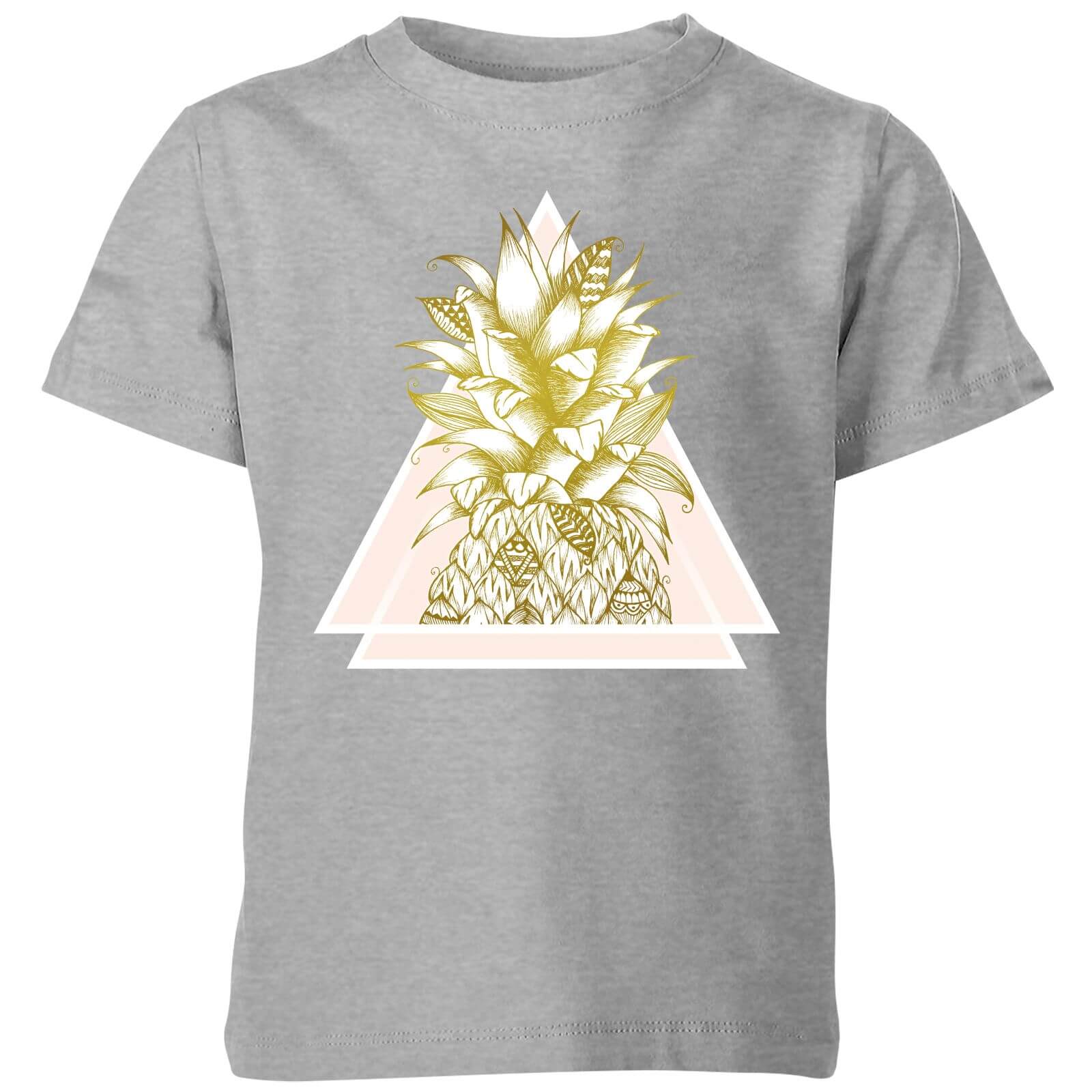 Barlena Pineapple Kids' T-Shirt - Grey - 3-4 Years - Grey