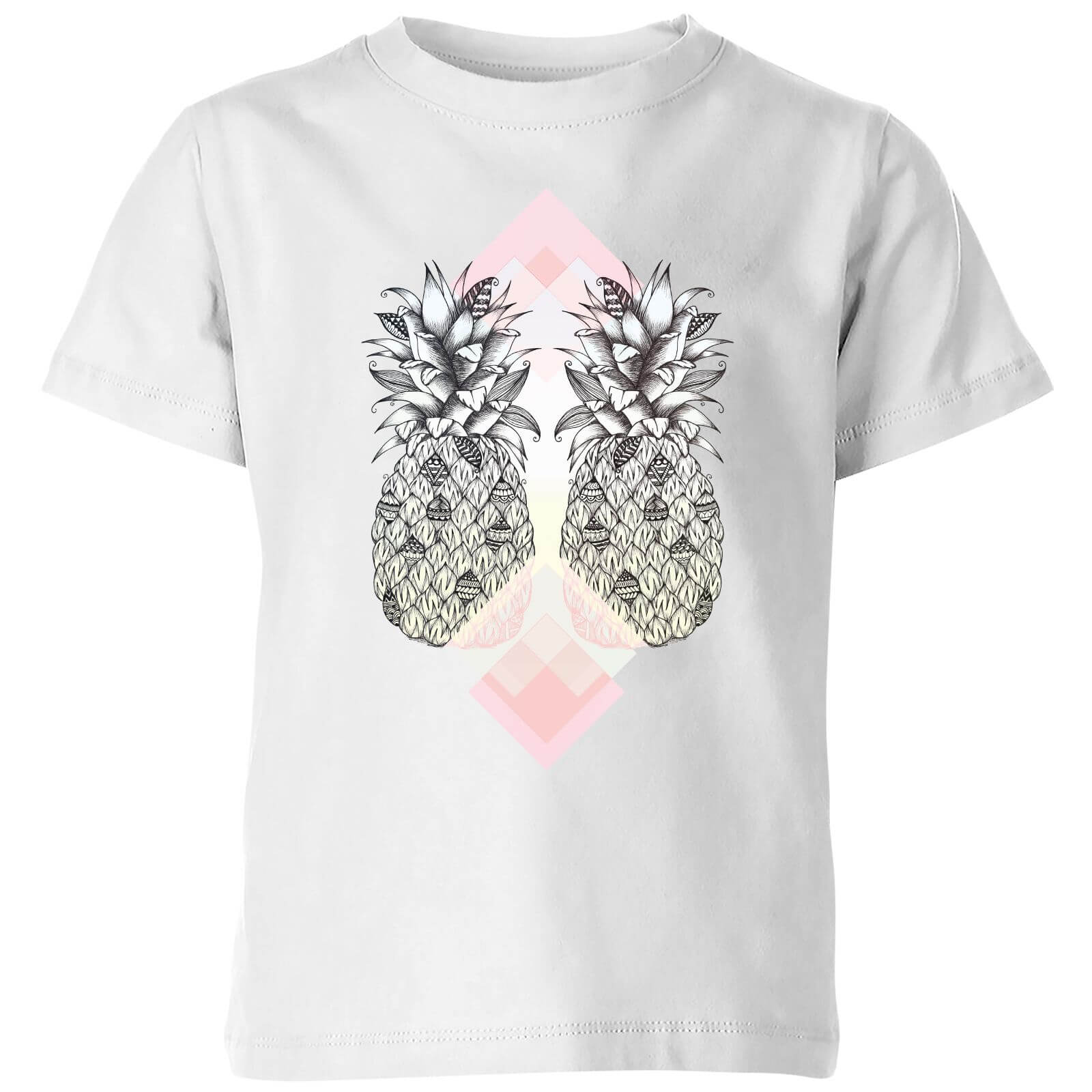 Barlena Tropical Kids' T-Shirt - White - 3-4 Years - White