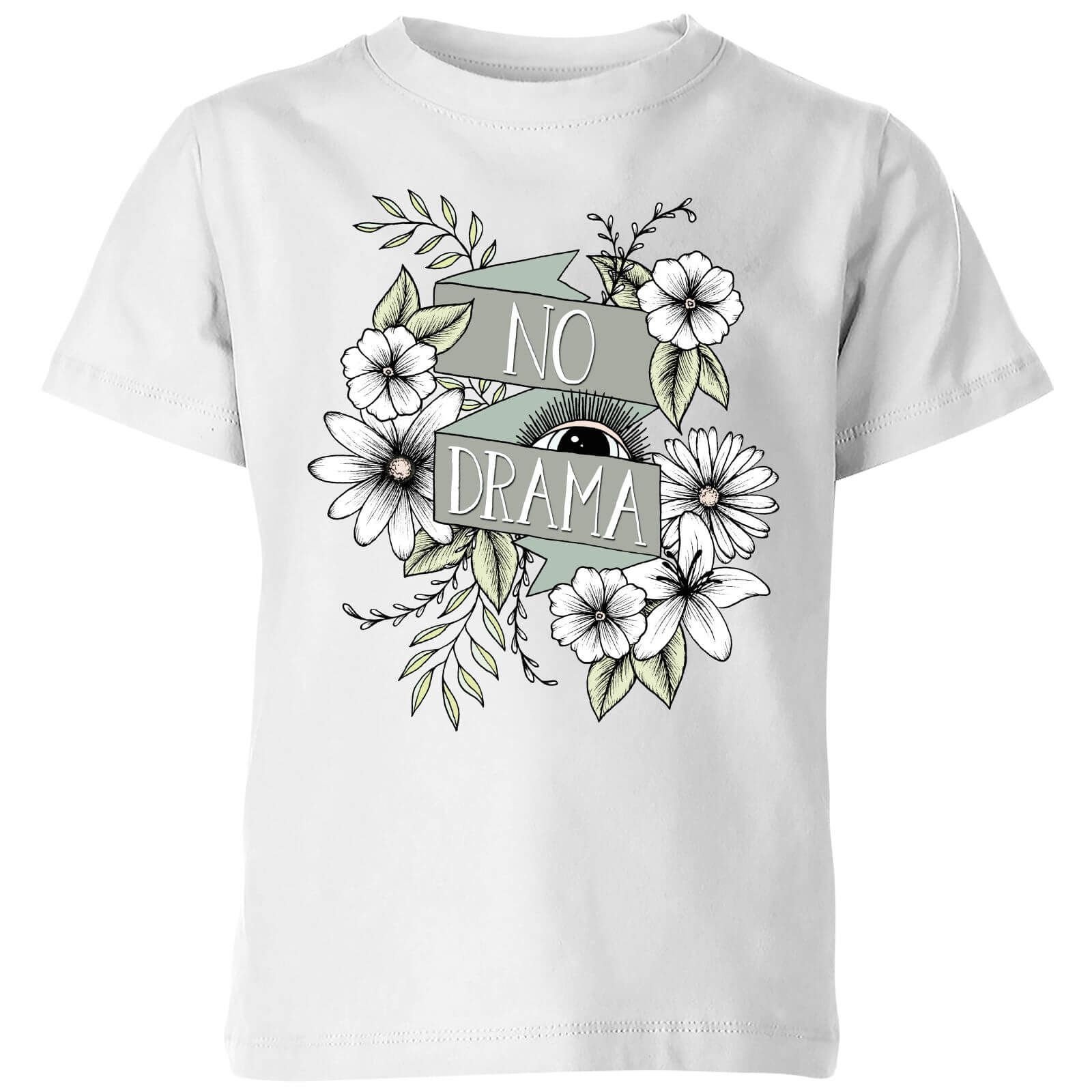 Barlena No Drama Kids' T-Shirt - White - 5-6 Years - White